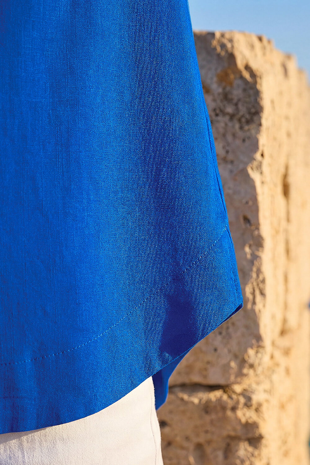 Royal Blue Curved Hem Vest Top, Image 5 of 4