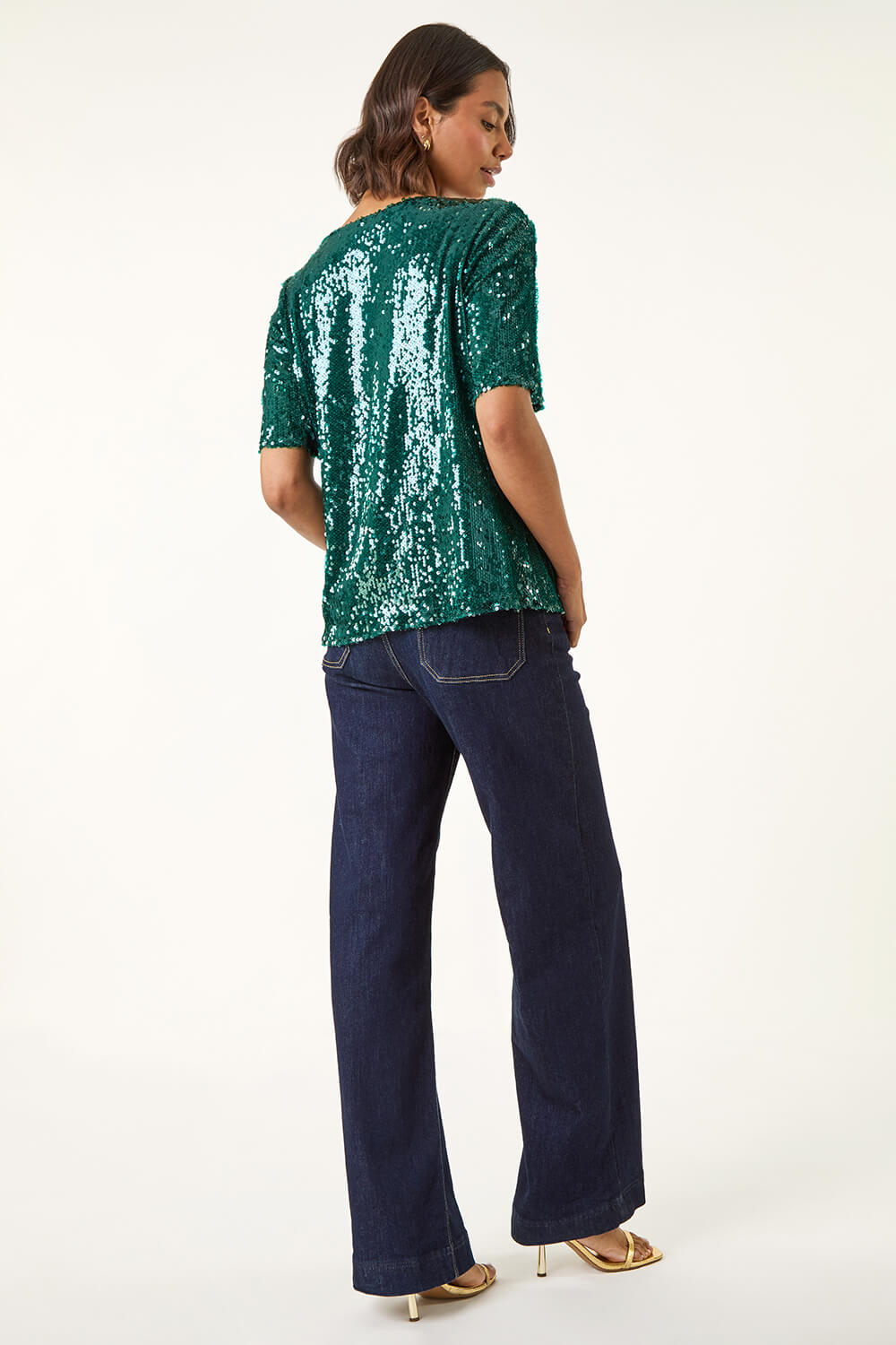 Forest Sequin Embellished Top, Image 4 of 5