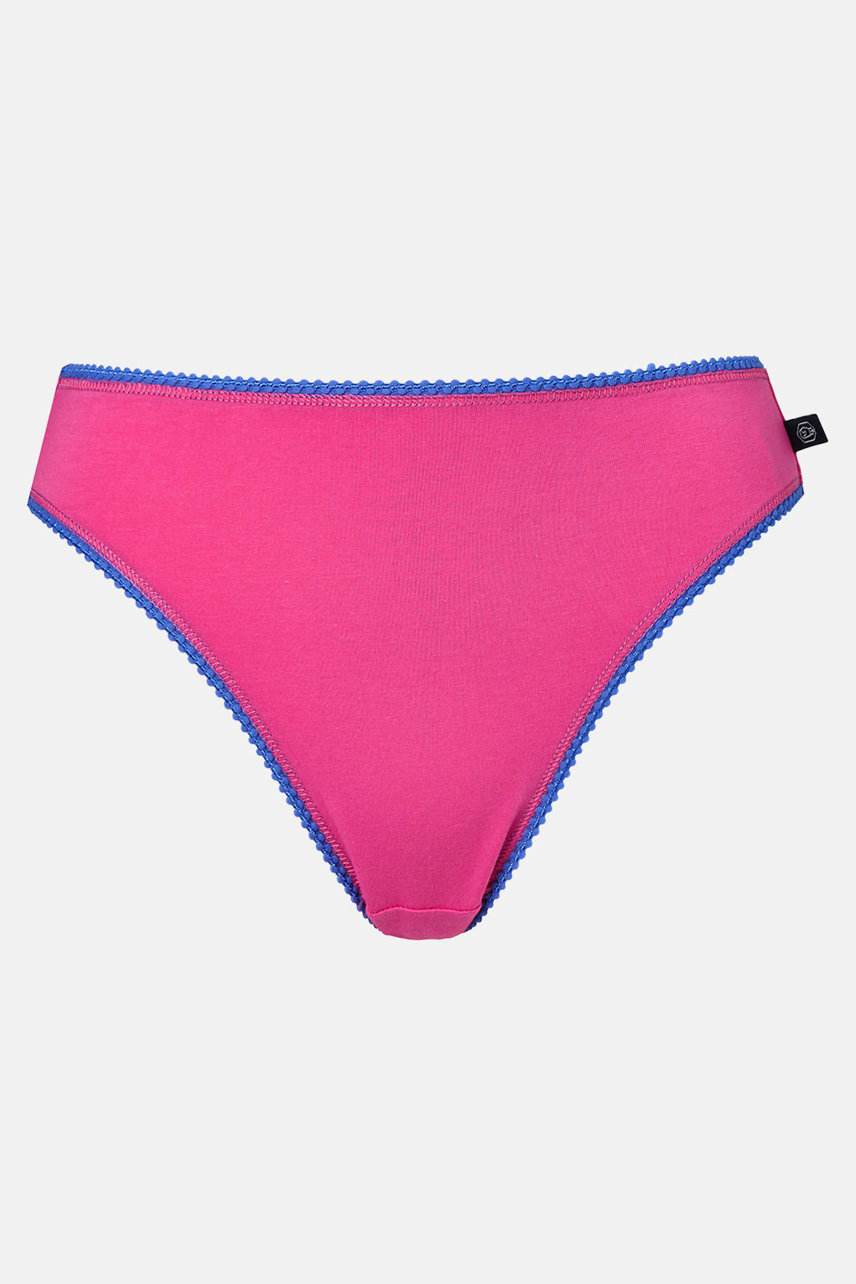 Teal British Boxers Teal Pack of Three "Amusements" Cotton High Leg Knickers, Image 6 of 6