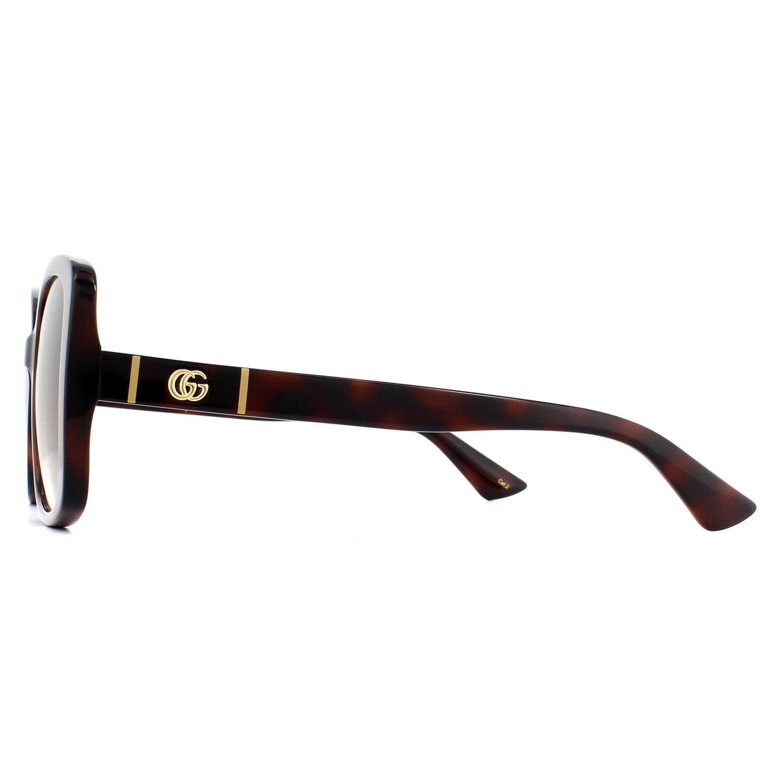 Brown Butterfly Havana Brown Gradient GG0762S Sunglasses, Image 3 of 6