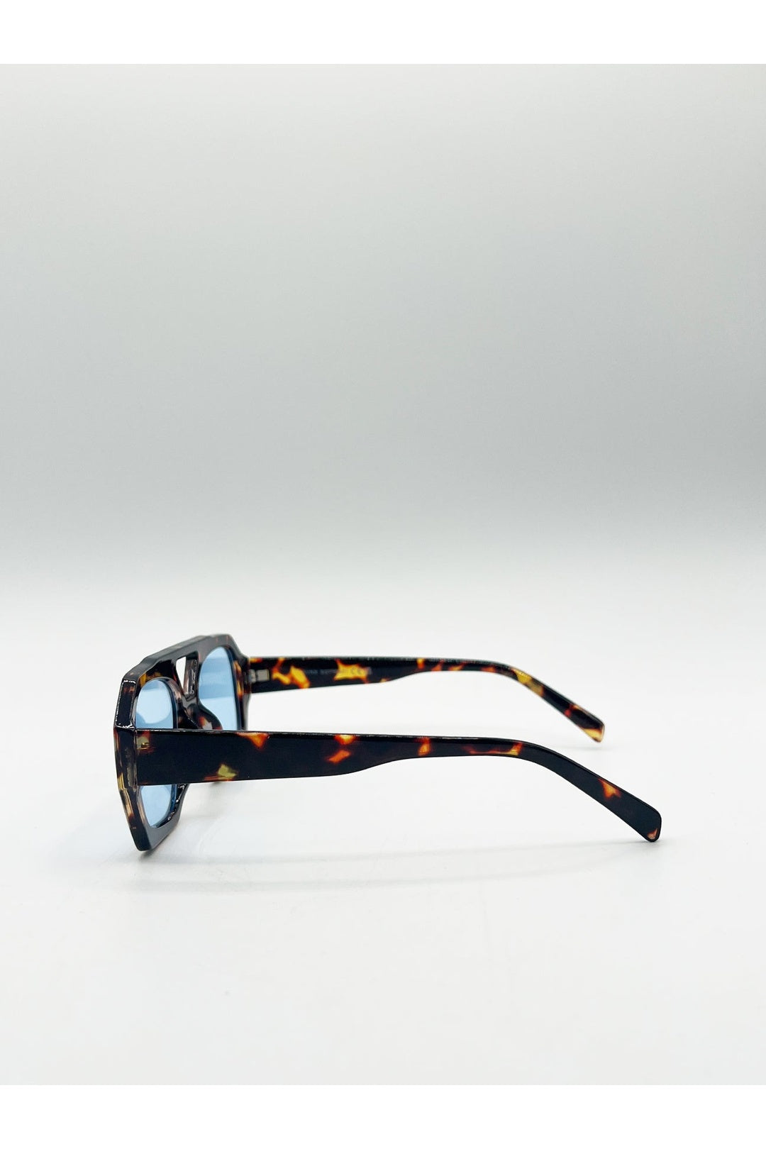 Blue Tortoiseshell Sunglasses with Blue Lenses, Image 3 of 7