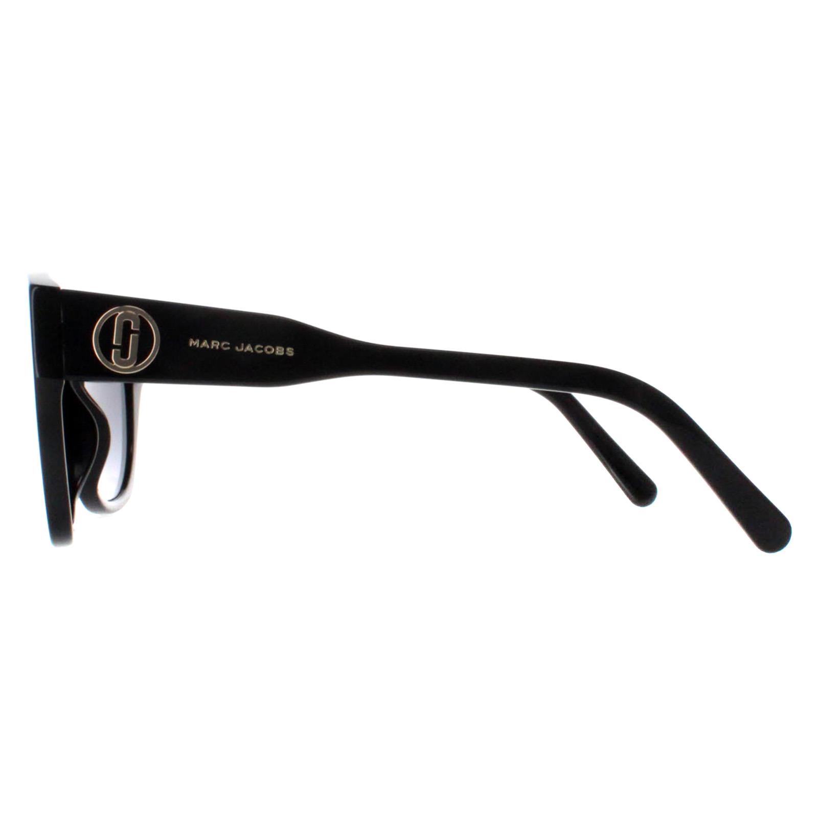 Black Cat Eye Shiny Black Dark Grey Gradient MARC 732/S, Image 3 of 4