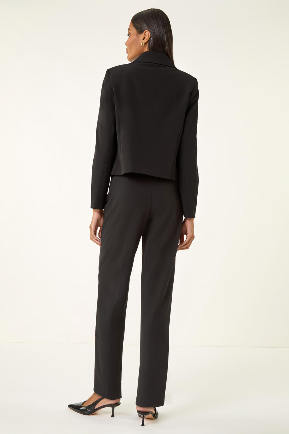 Black Smart Buttoned Pocket Jacket, Image 4 of 5