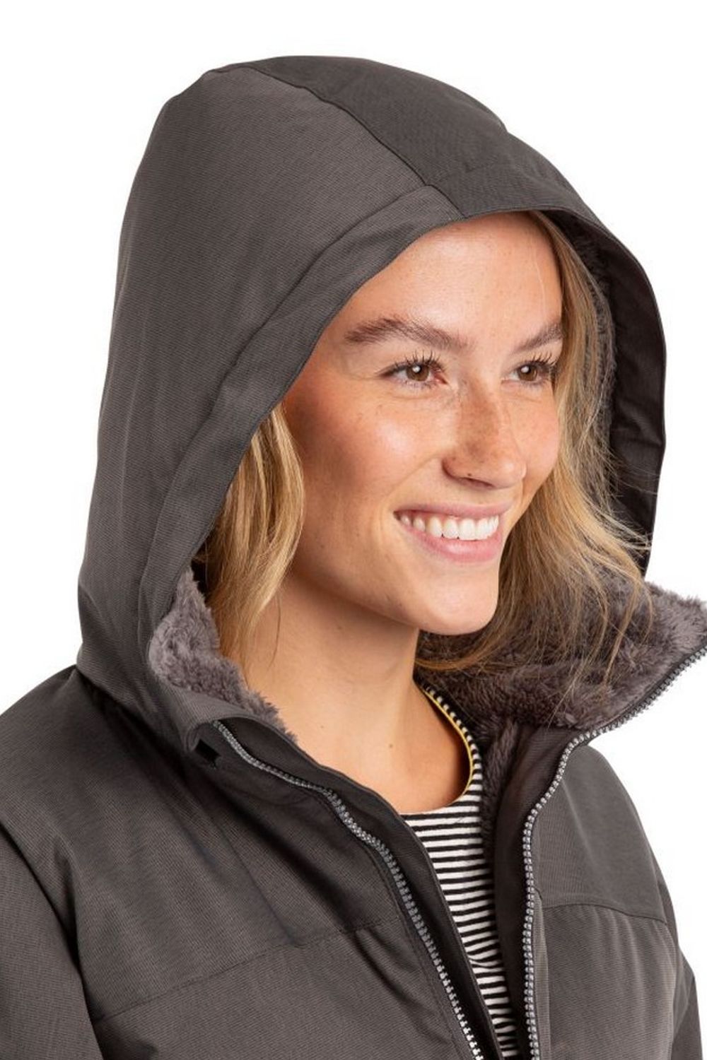 Dark Grey Trespass Dark Grey Wintry TP75 Waterproof Jacket, Image 5 of 8