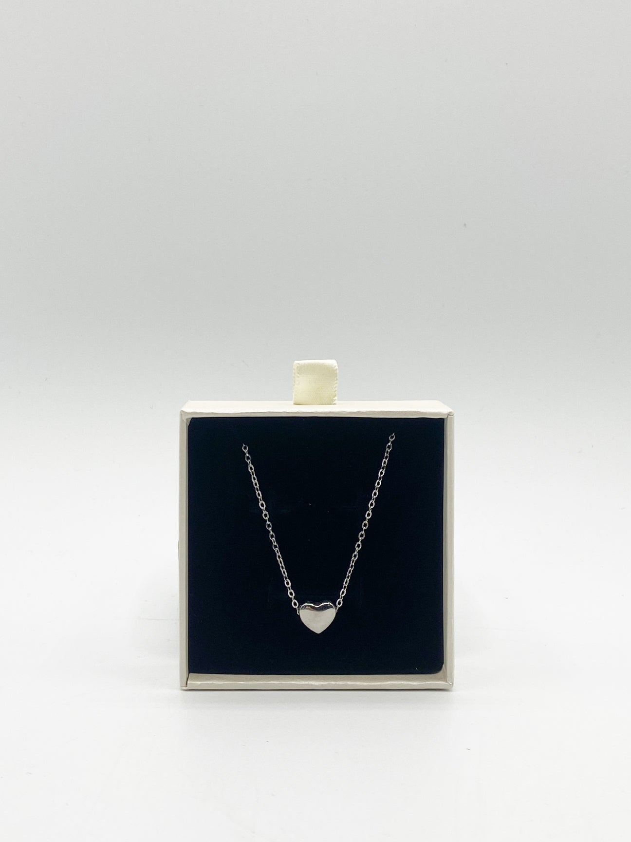 Silver Small Heart Necklace in Silver - Gift Boxed, Image 1 of 5