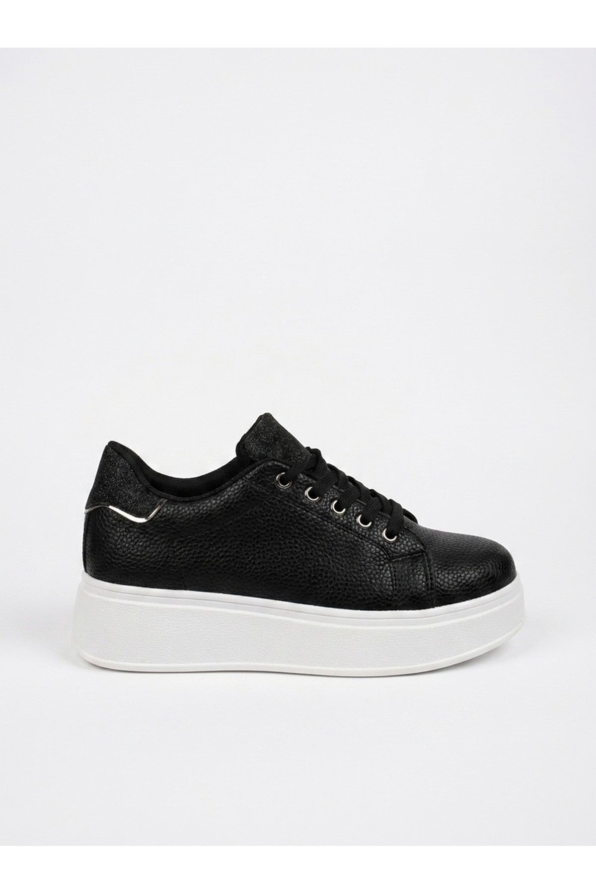 Black Sophie Womens Classic Platform Trainers, Image 5 of 5