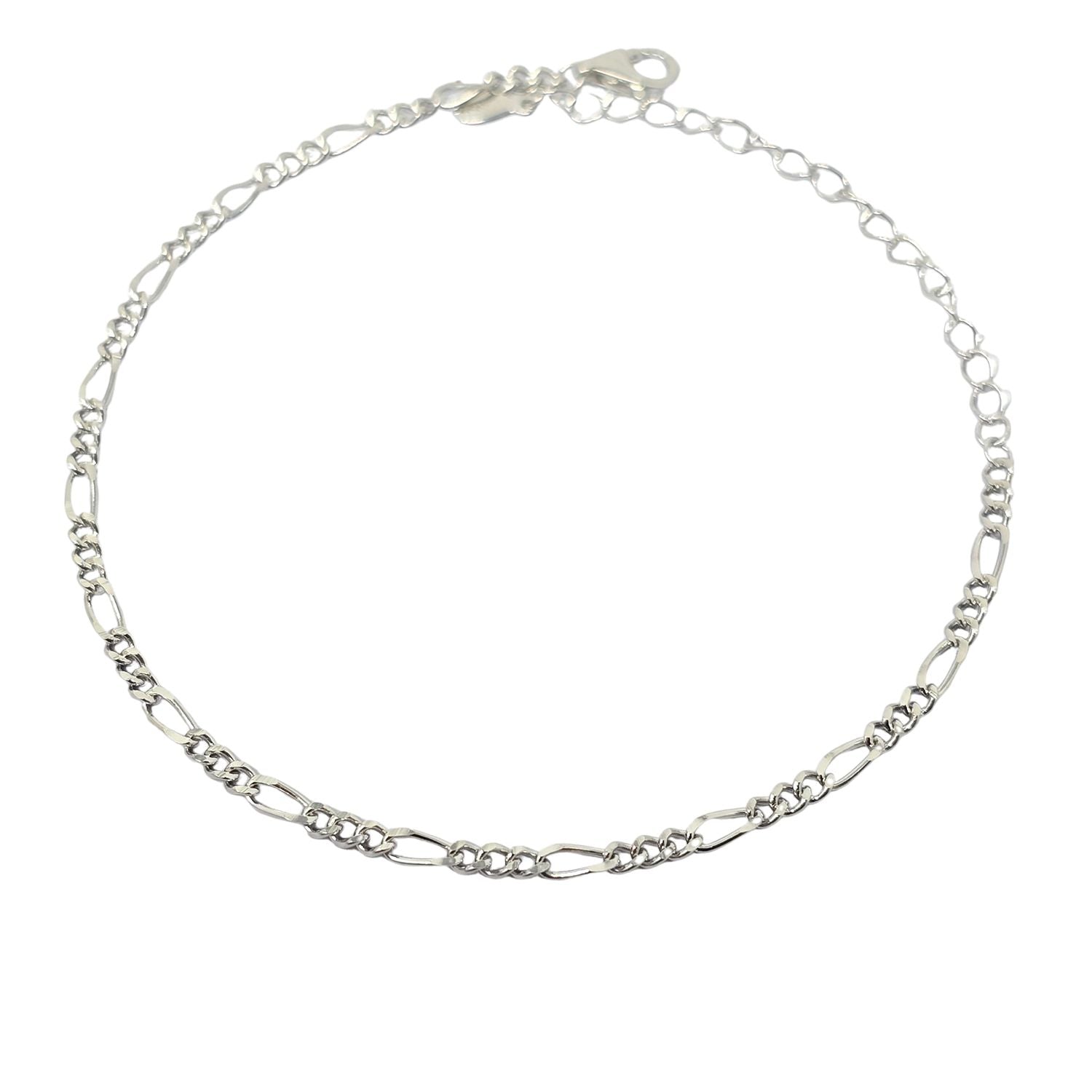 Silver Silver Everyday Figaro Chain Stacking Bracelet, Image 1 of 1