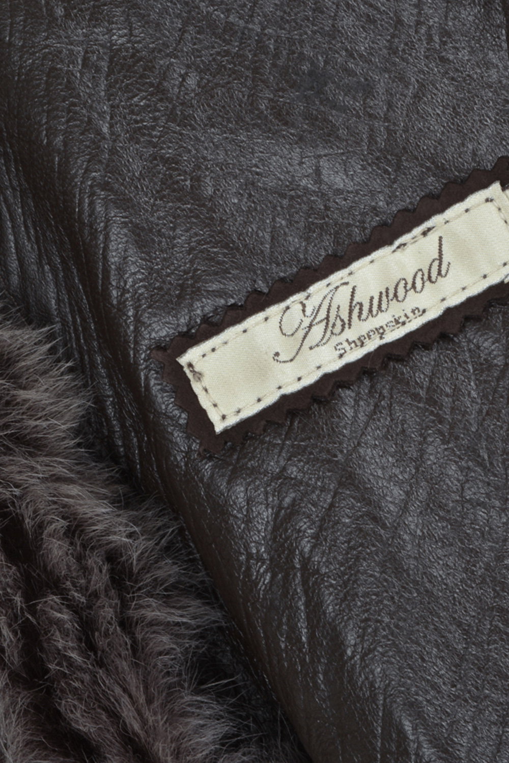 Brown 'Muna' Toscana Long Haired Shearling Jacket With Large Hood, Image 5 of 6