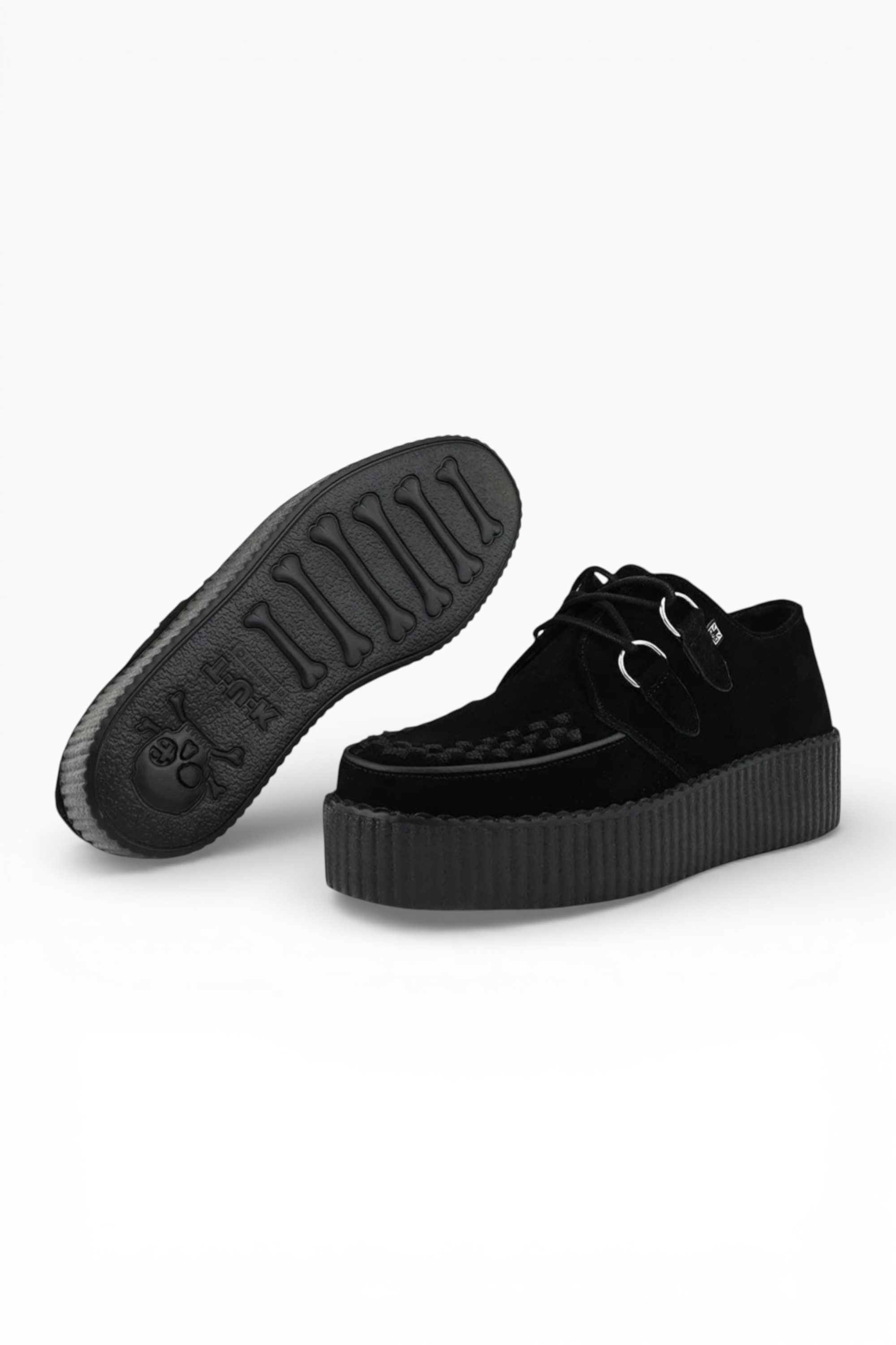 Black TUK Footwear Black Viva High Creeper Goth Shoes - AV7757, Image 4 of 7