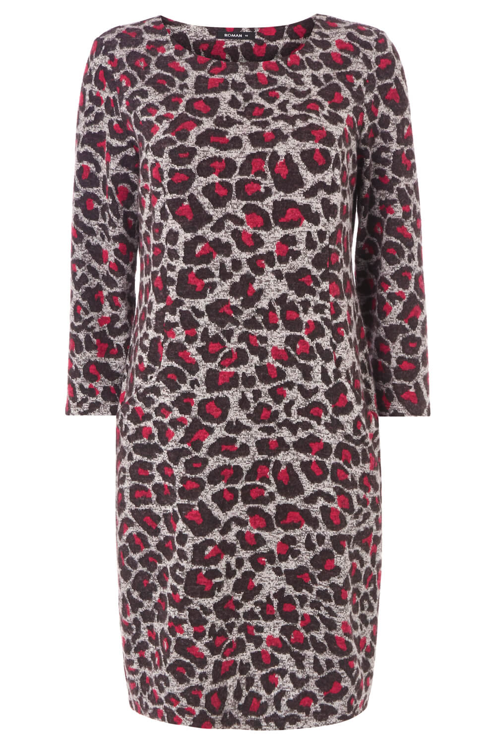 Pink Animal Leopard Print Tunic Dress, Image 6 of 5