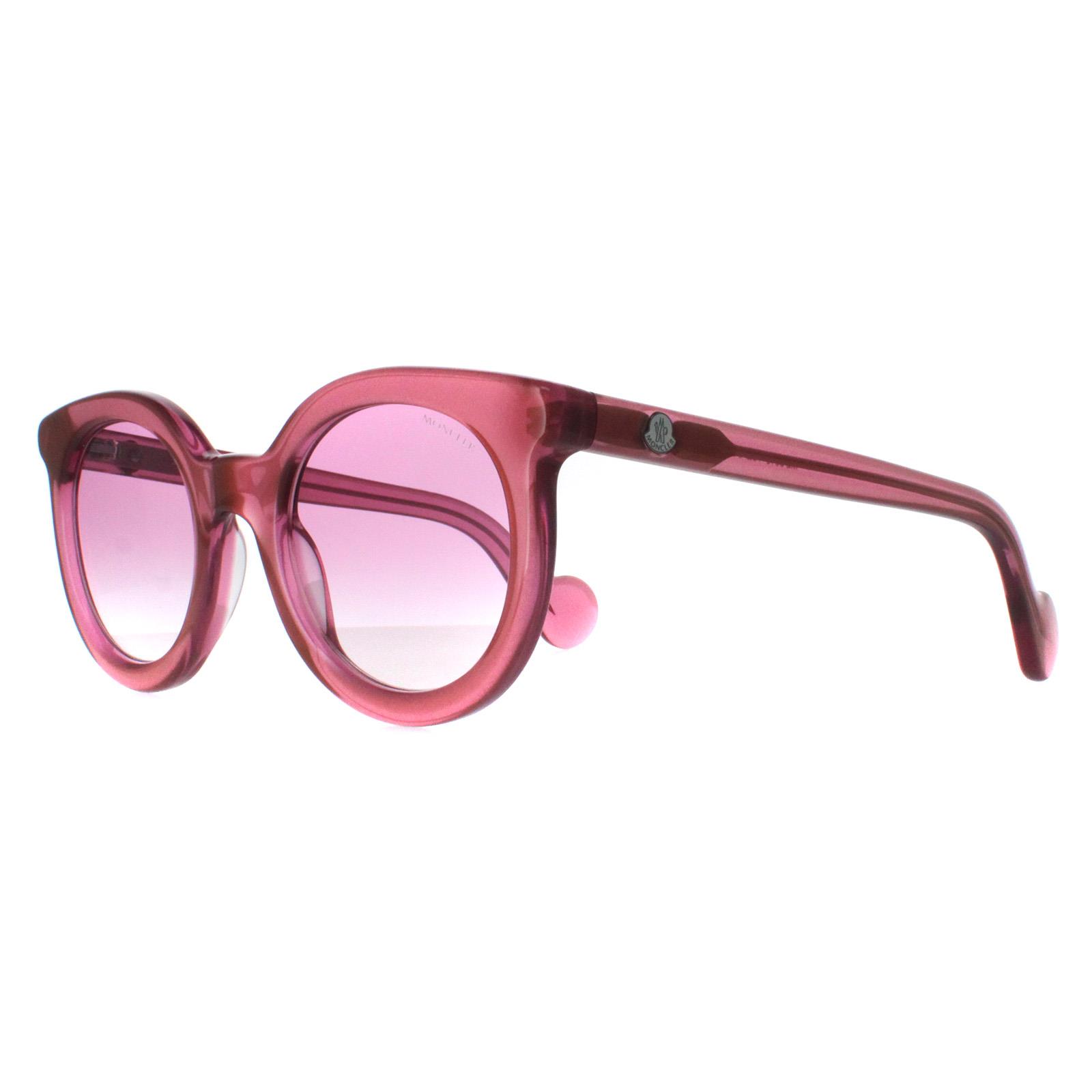 Pink Round Shiny Transparent Fuxia Pink Gradient ML0015, Image 2 of 4