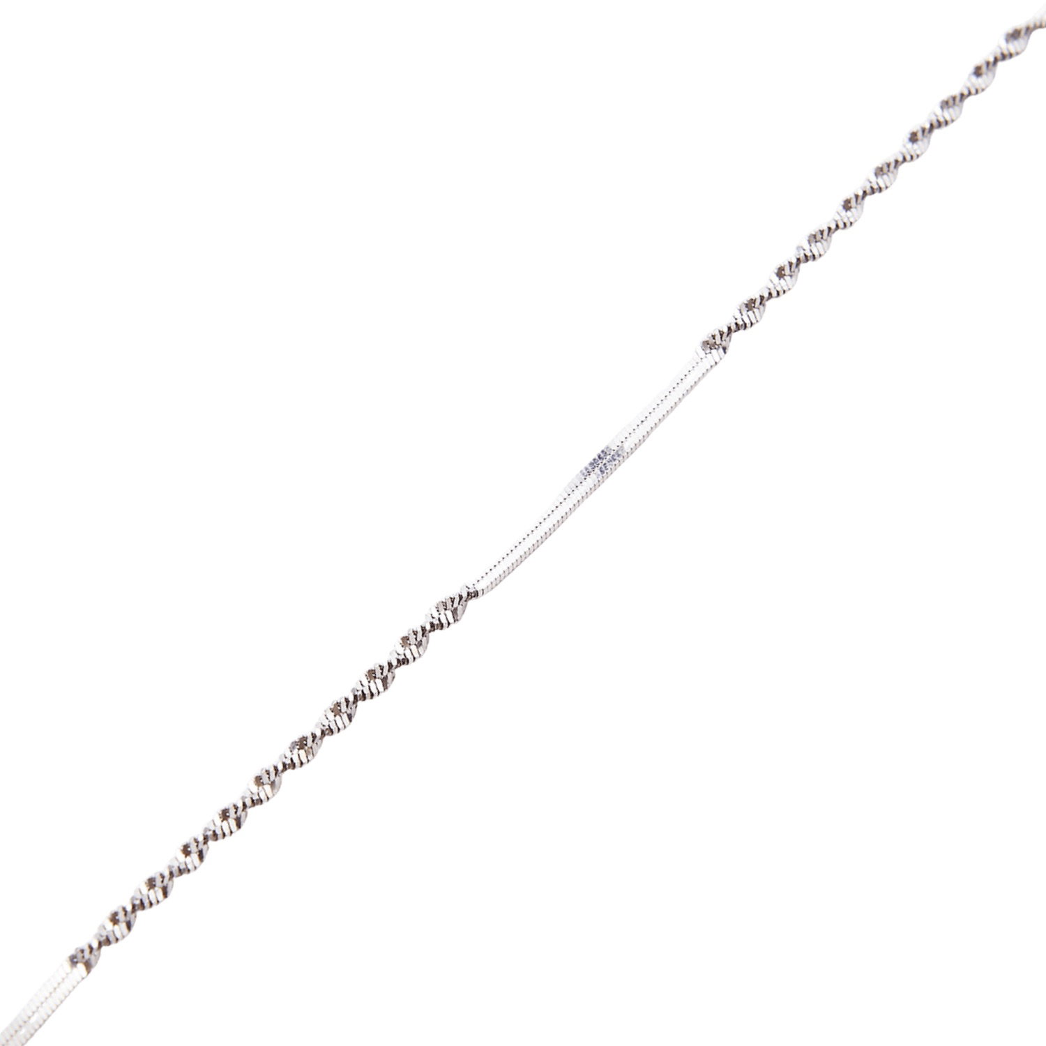 Silver Semi Singapore Sterling Silver Bracelet, Image 1 of 5