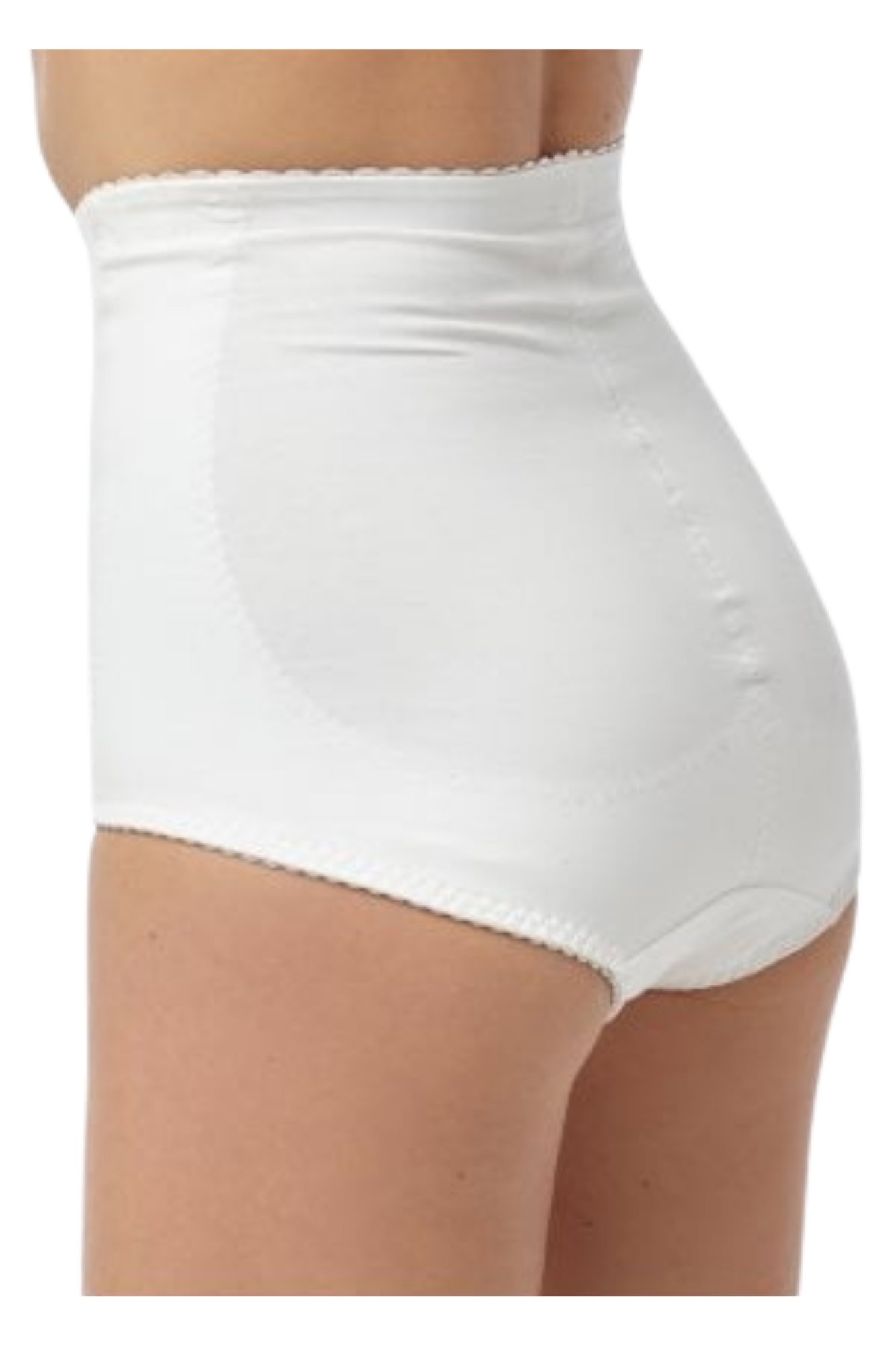 White 2 Pack Cotton High Waisted Briefs, Image 3 of 3