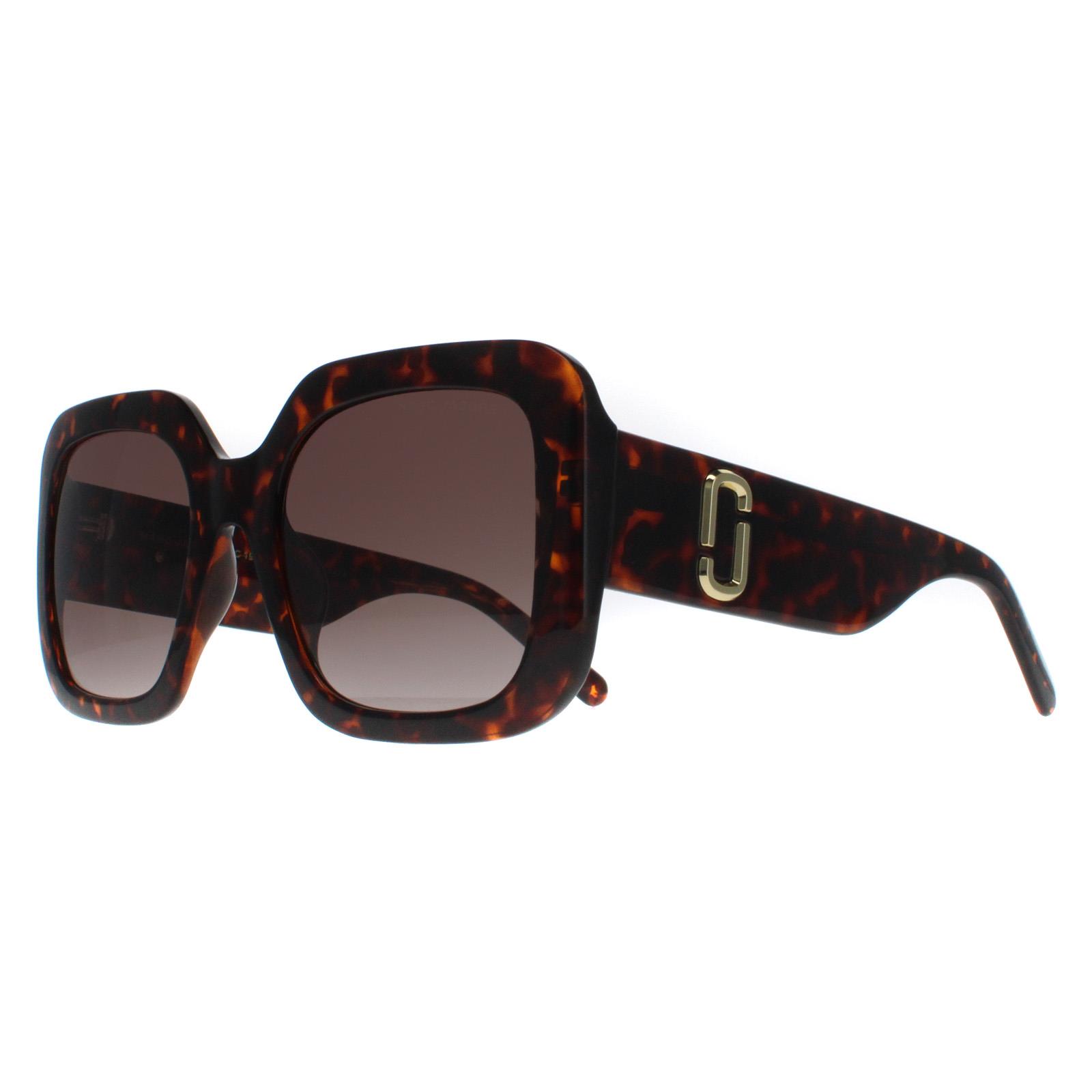 Brown Marc Jacobs Brown Square Havana Brown Gradient MARC 647/S, Image 2 of 4