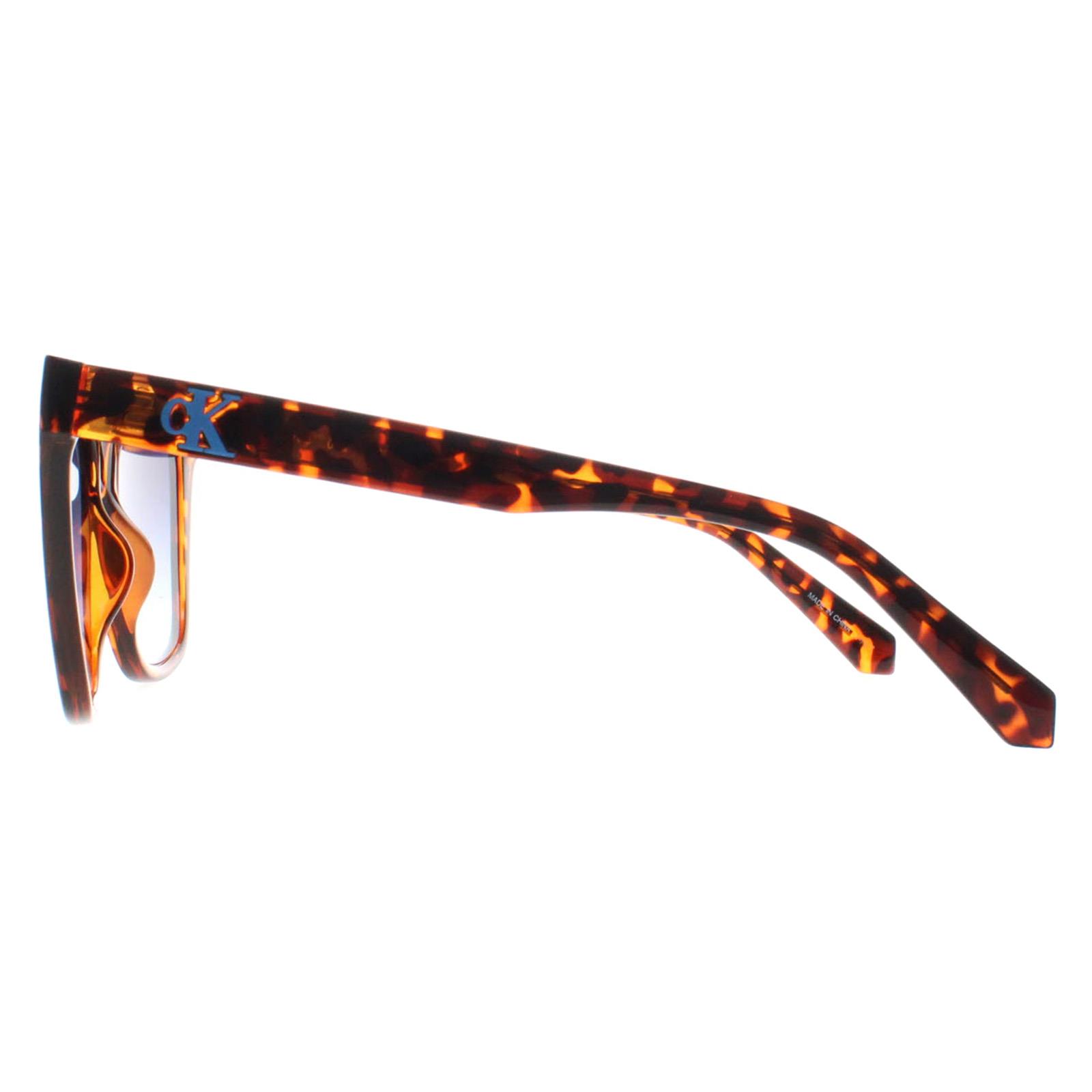 Brown Calvin Klein Brown Square Havana Blue Gradient CKJ22608S, Image 3 of 4