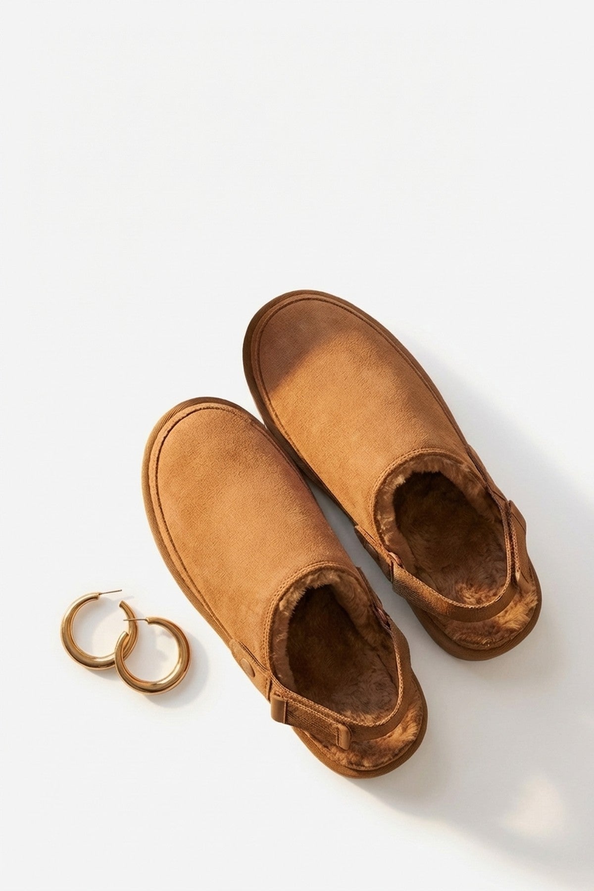 Khaki iKrush Khaki Niraya Faux Suede Slingback Mule Sandals With Cuff Strap, Image 7 of 8