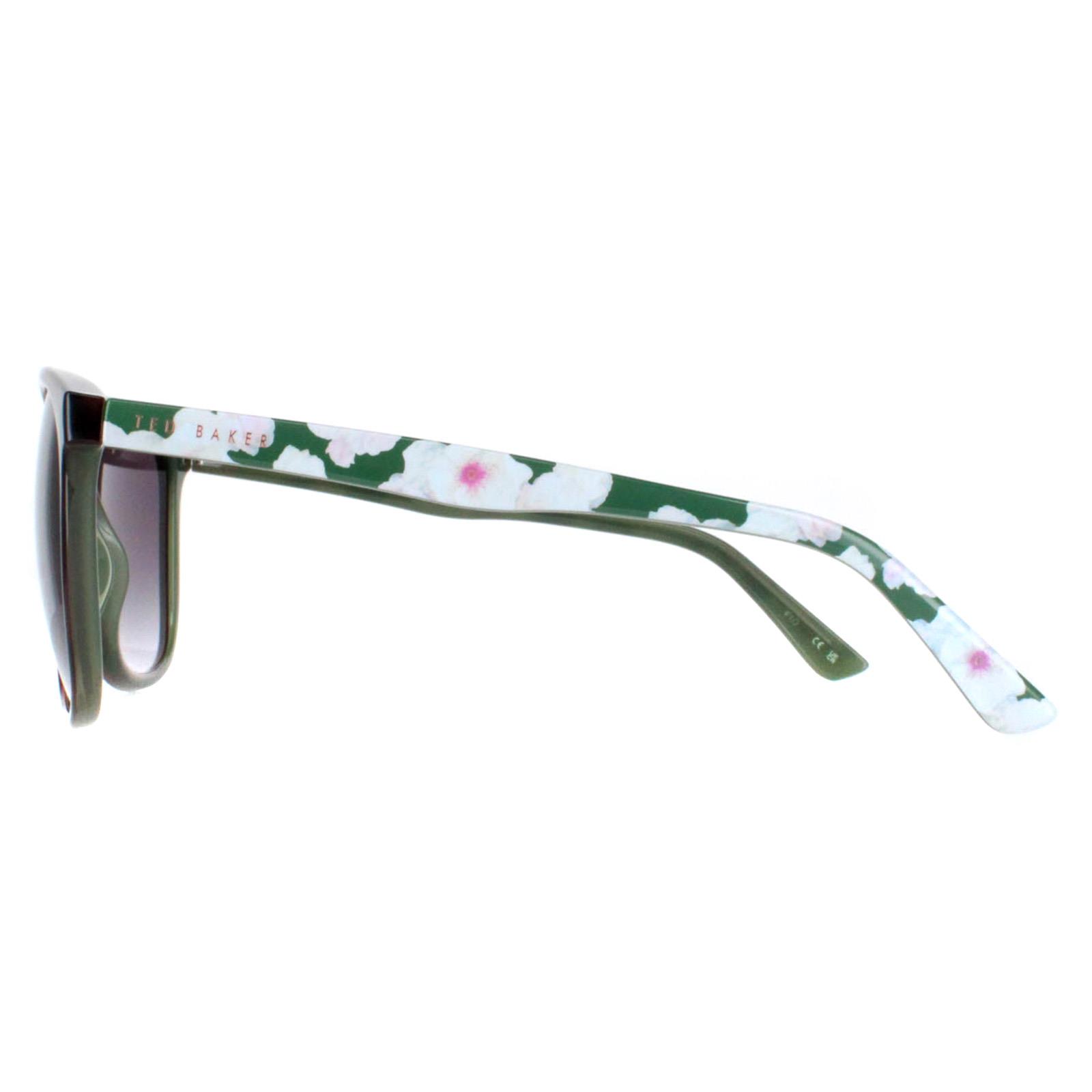 Brown Ted Baker Brown Oval Tortoiseshell Grey Gradient TB1496 Alva, Image 3 of 4