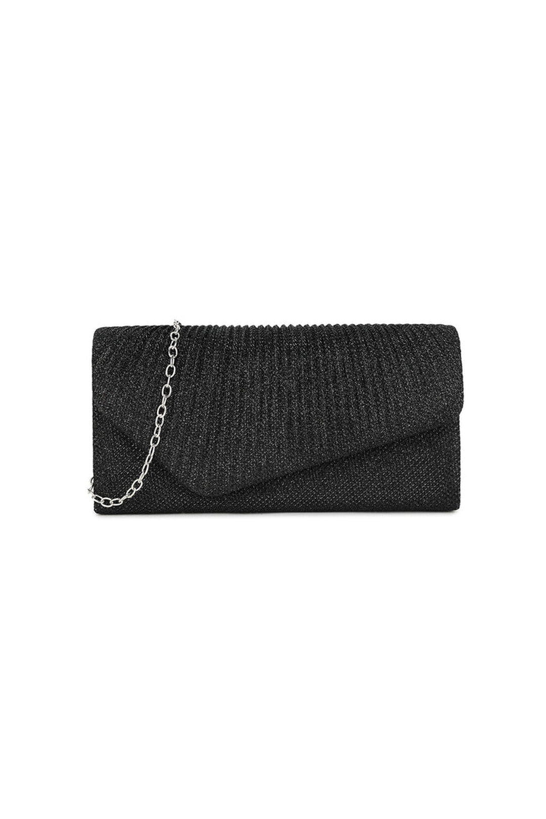 Black Luxe Metallic Clutch, Image 2 of 2