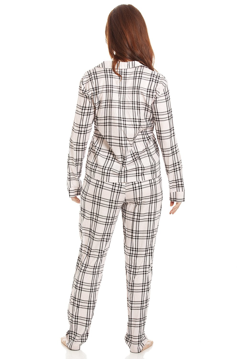 Light Pink Two Piece Checkered Pyjama Set, Image 2 of 4