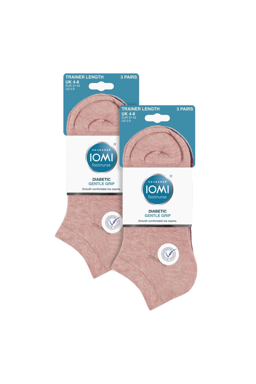 Pink 6 Pack Trainer Ankle Socks, Image 2 of 3