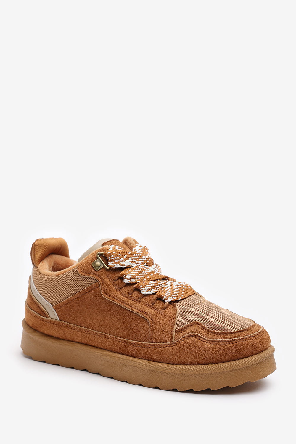 Tan 'Darcy' Lace-Up Trainers with Chunky Sole, Image 3 of 7