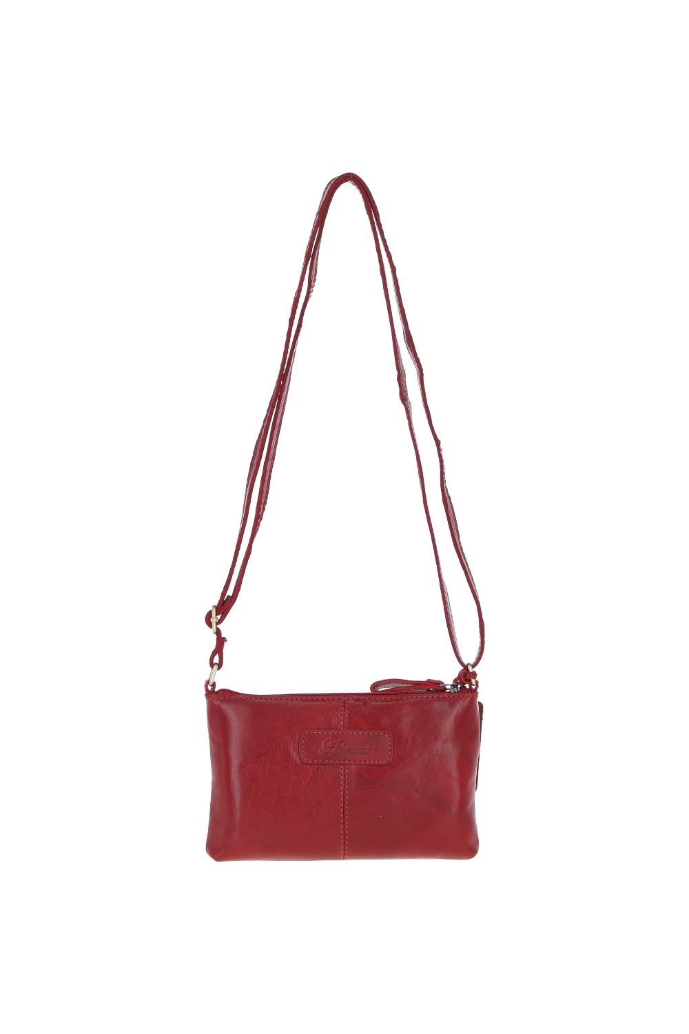 Red Genuine Leather Crossbody Bag, Image 5 of 6