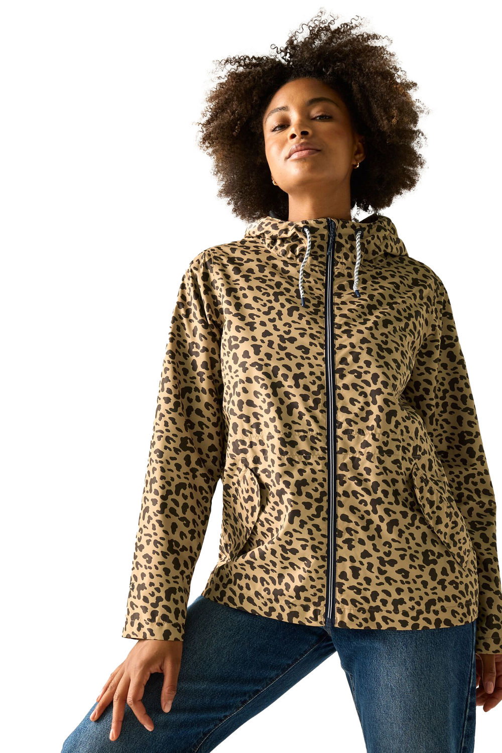 Multi Regatta Multi Bayletta Leopard Print Waterproof Jacket, Image 4 of 4