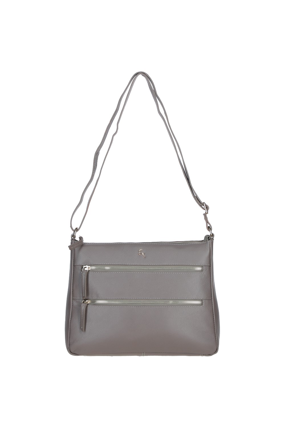Taupe 'Aintree' Genuine Leather Shoulder Bag, Image 2 of 4