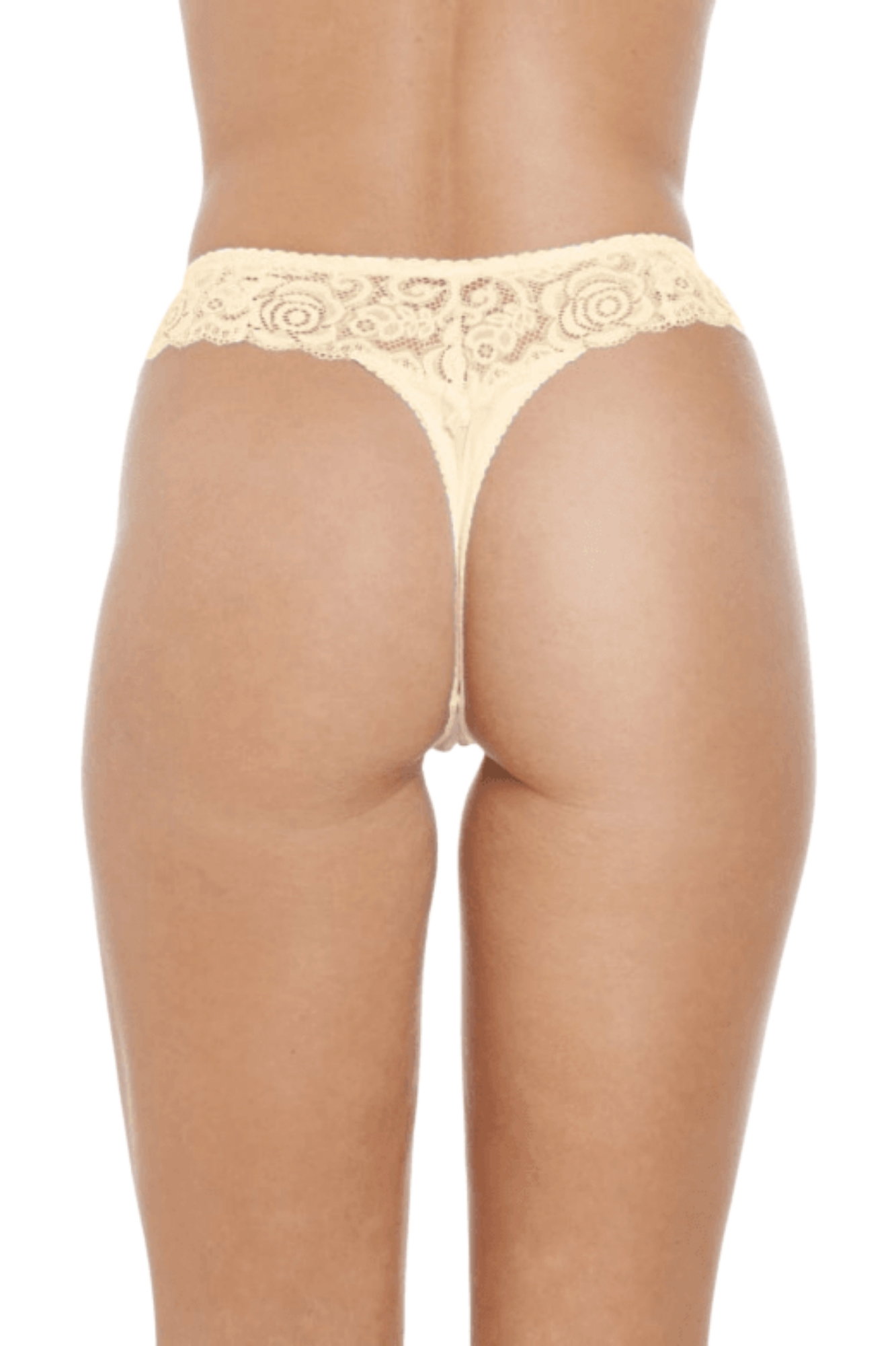 Ivory 6 Pack Floral Lace Thong, Image 3 of 5