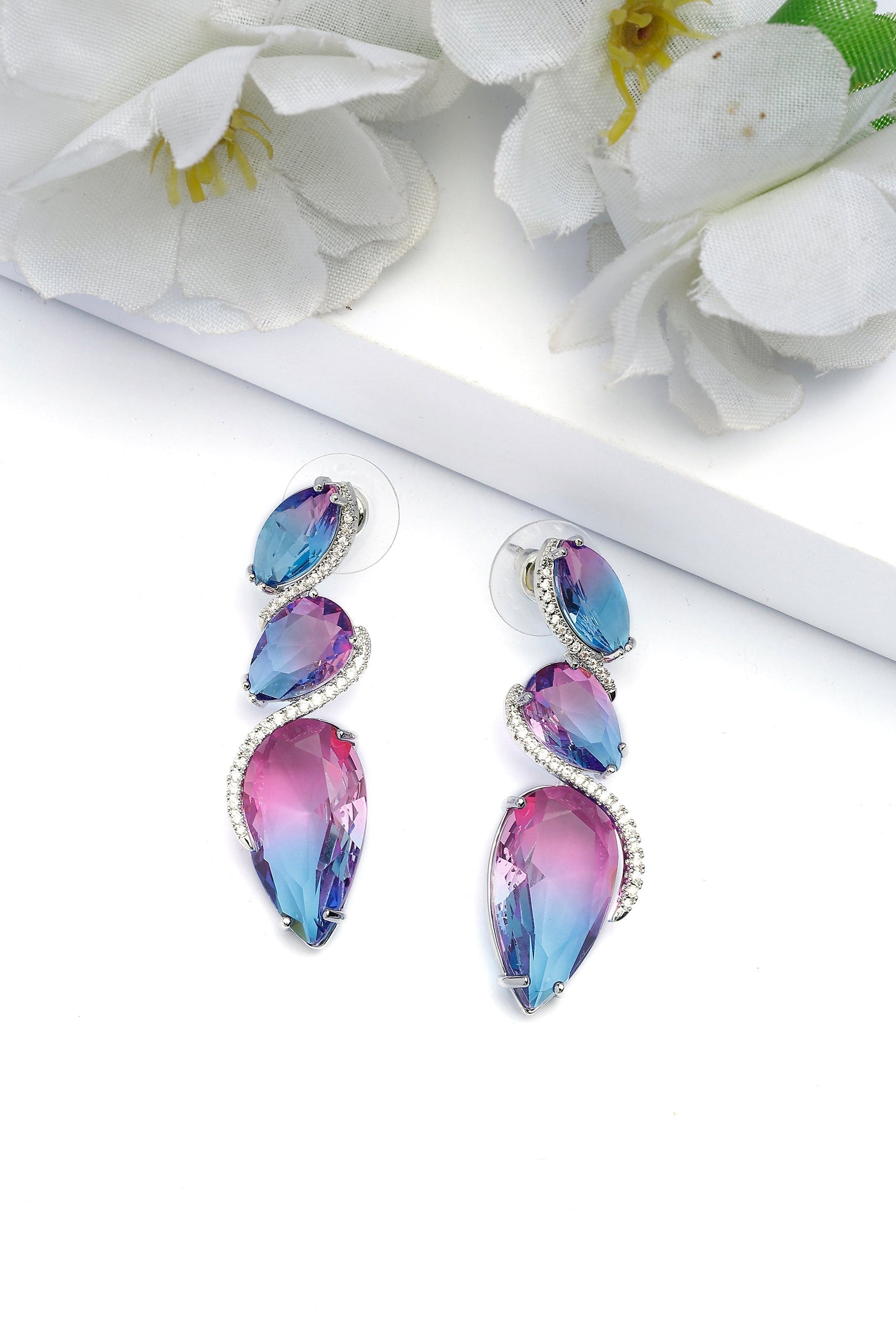Violet Gleaming violet Drop Earrings, Image 2 of 4