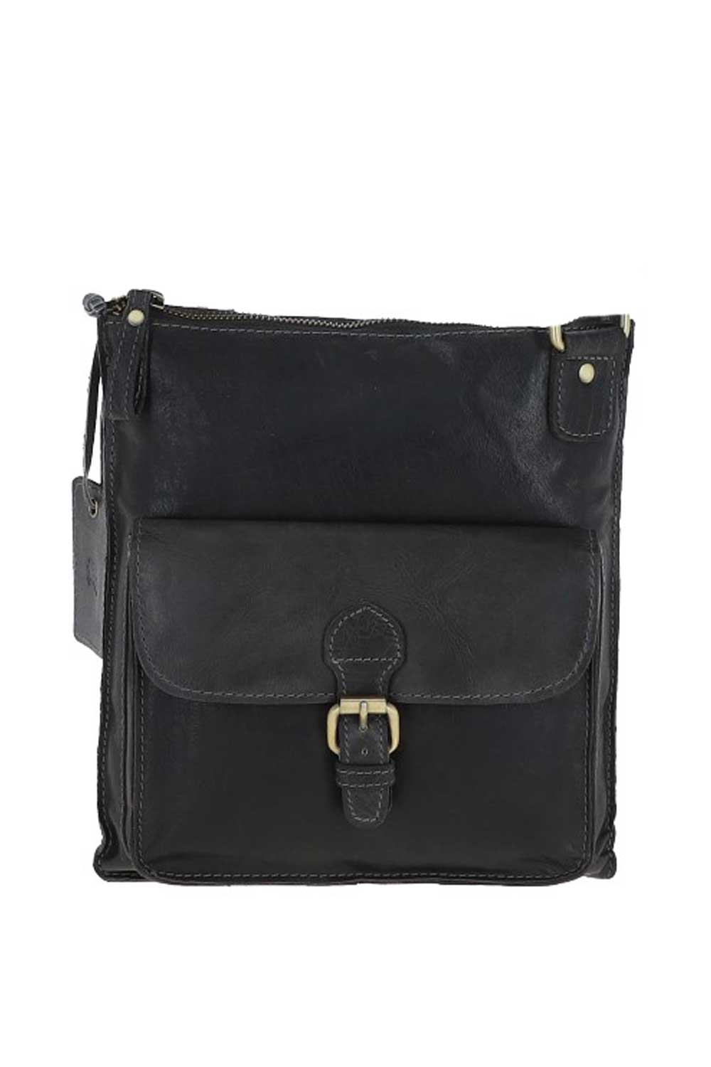 Grey Vintage Small Leather Shoulder Bag, Image 1 of 4