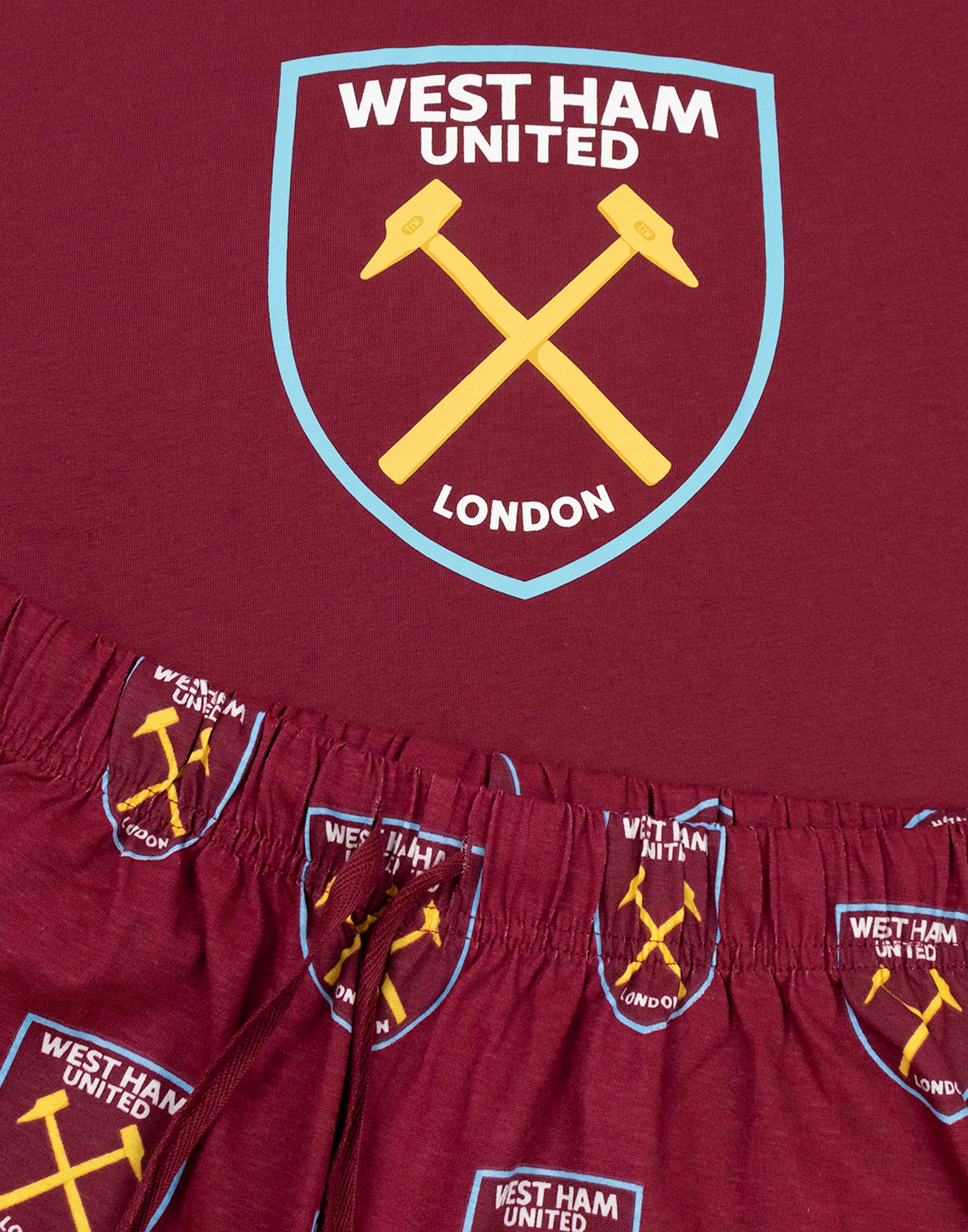 Red West Ham United Logo Large Pyjama Set, Image 5 of 6