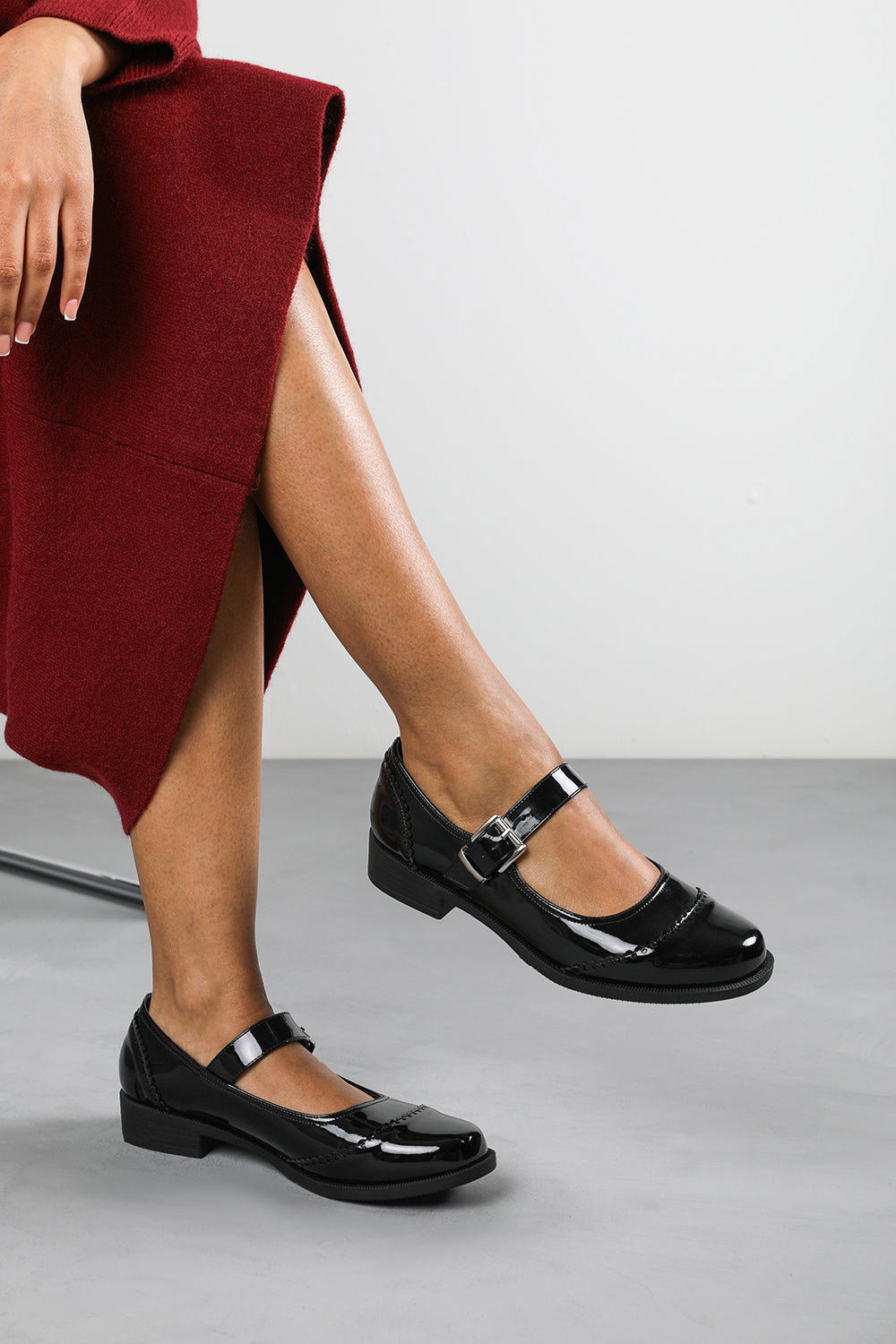 Black 'Paige' Mary Jane Pumps, Image 5 of 5