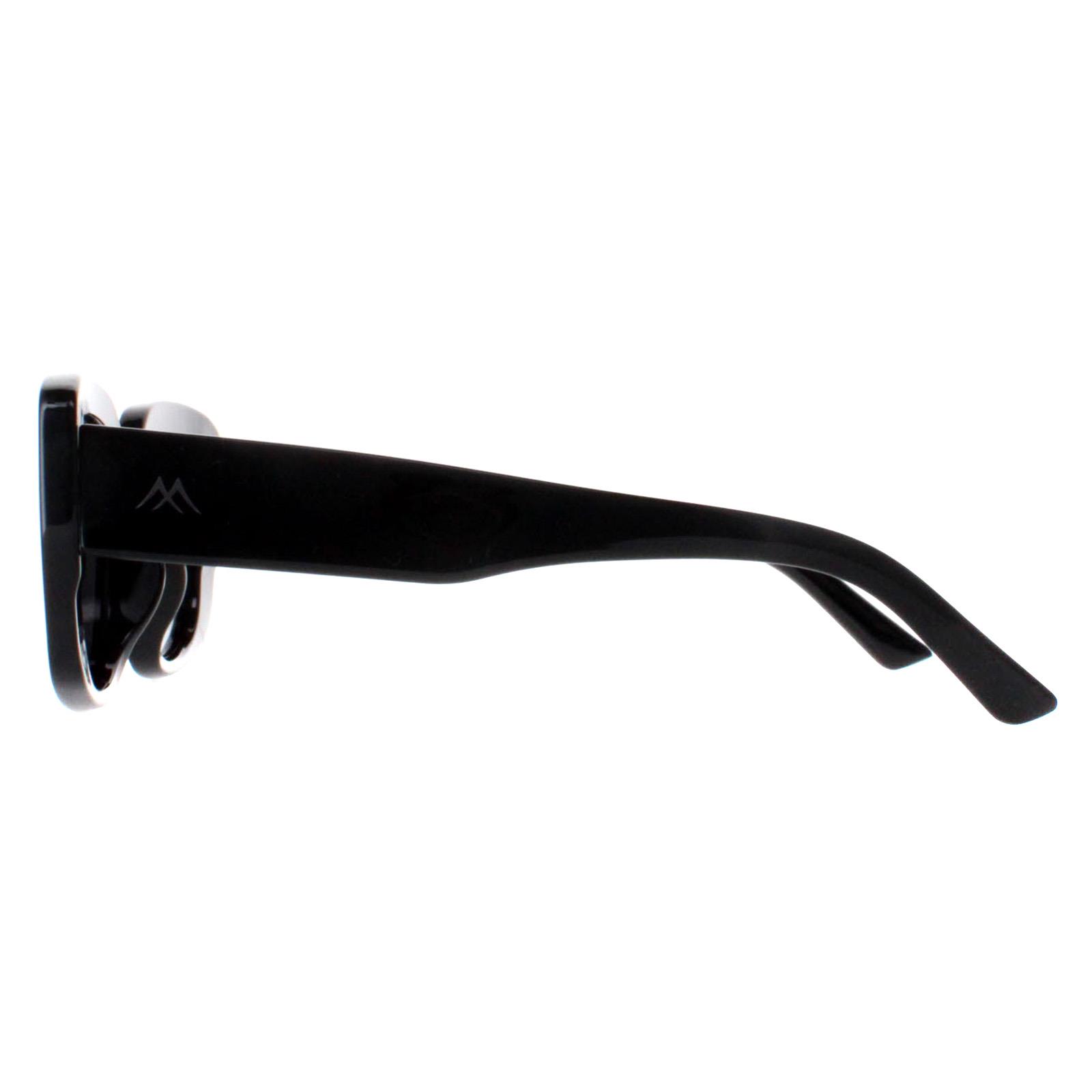 Black Montana Black Rectangle Shiny Black Smoke Polarized MP56, Image 3 of 4
