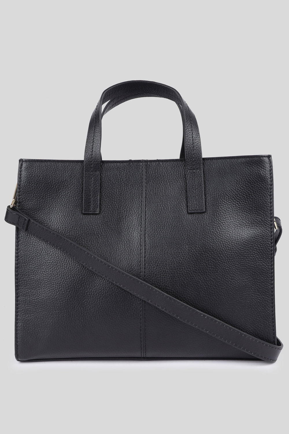 Black Ashwood Leather Black 'Sogno di Pelle' Real Leather Tote Bag, Image 3 of 4