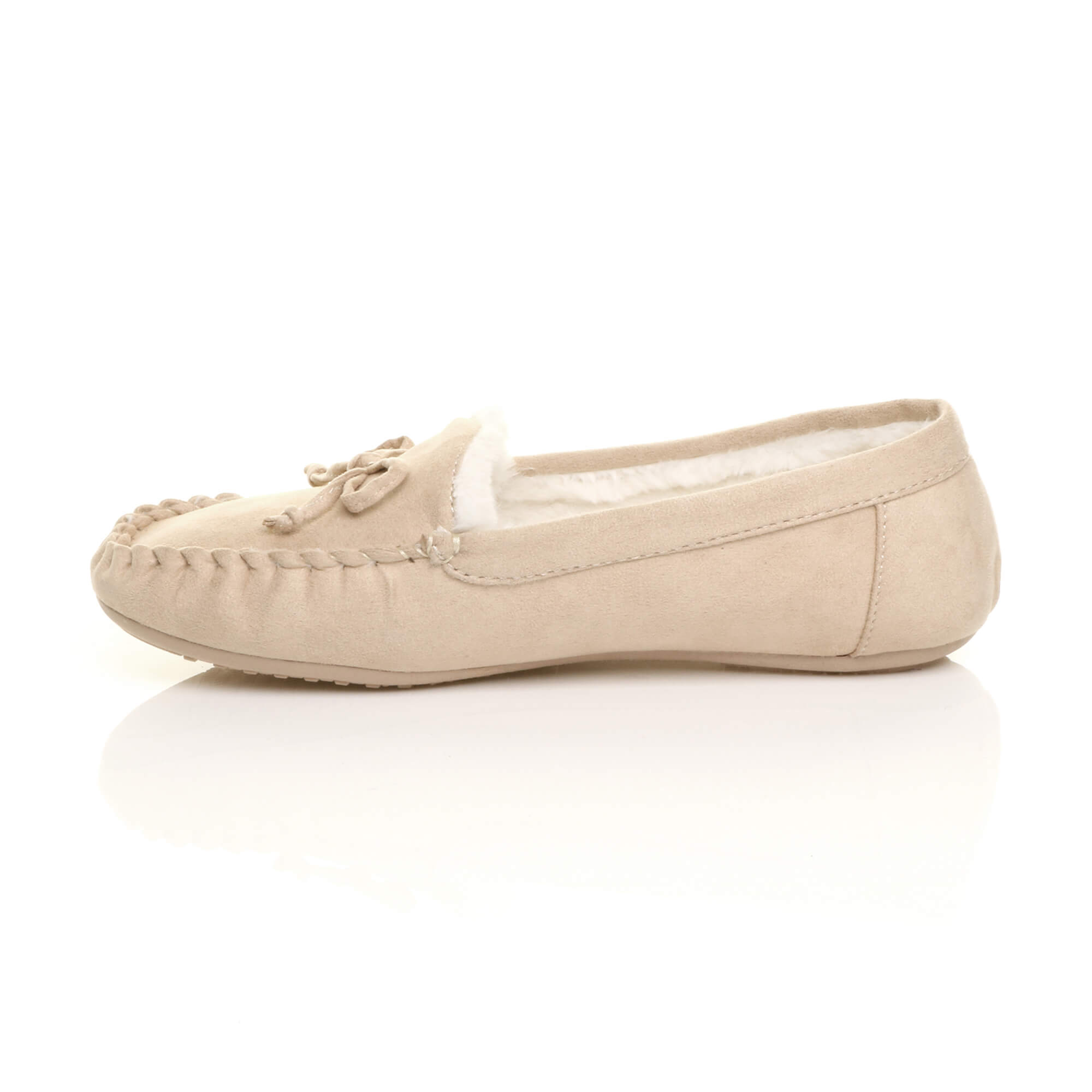 Beige Boat Shoes Moccasins Slippers, Image 2 of 5