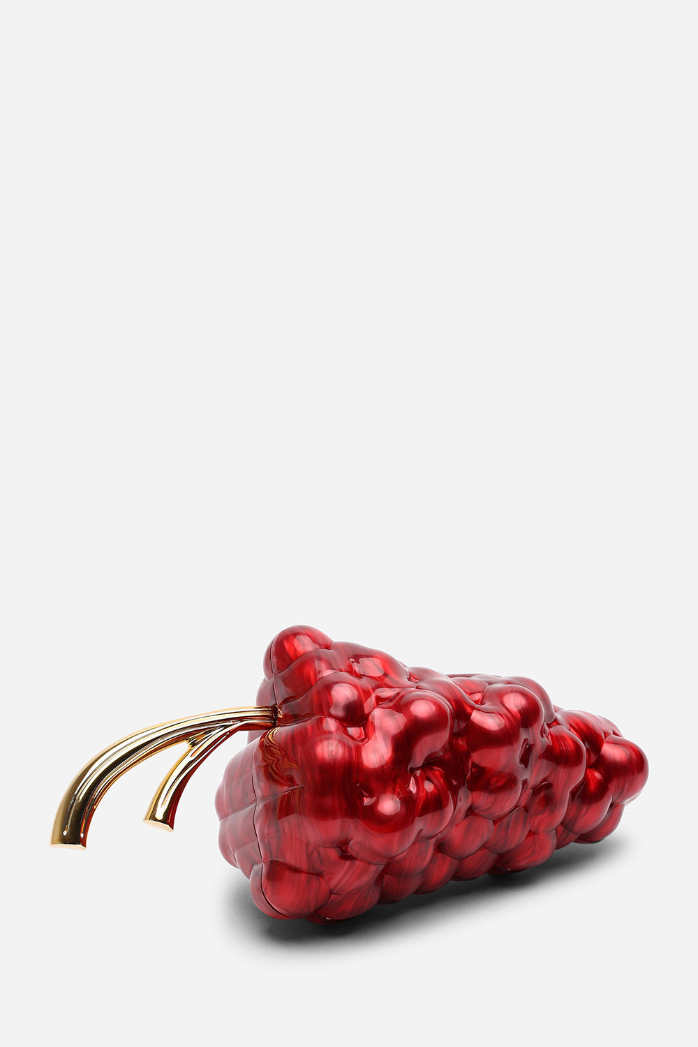 Maroon Jazz Grape Resin Clutch with Gold-Tone Accents, Image 4 of 7