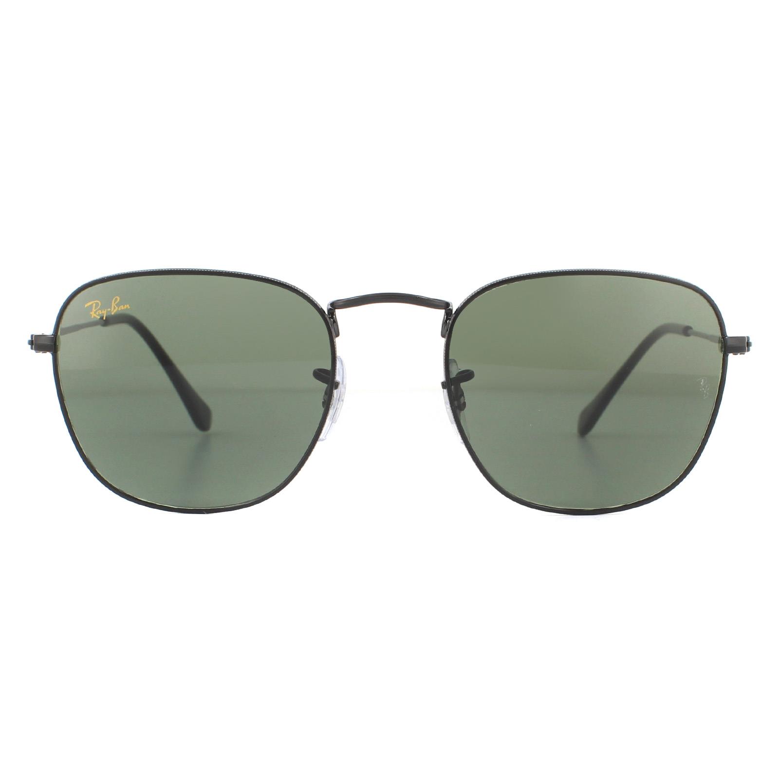 Black Round Polished Black Green G-15 Sunglasses, Image 1 of 4