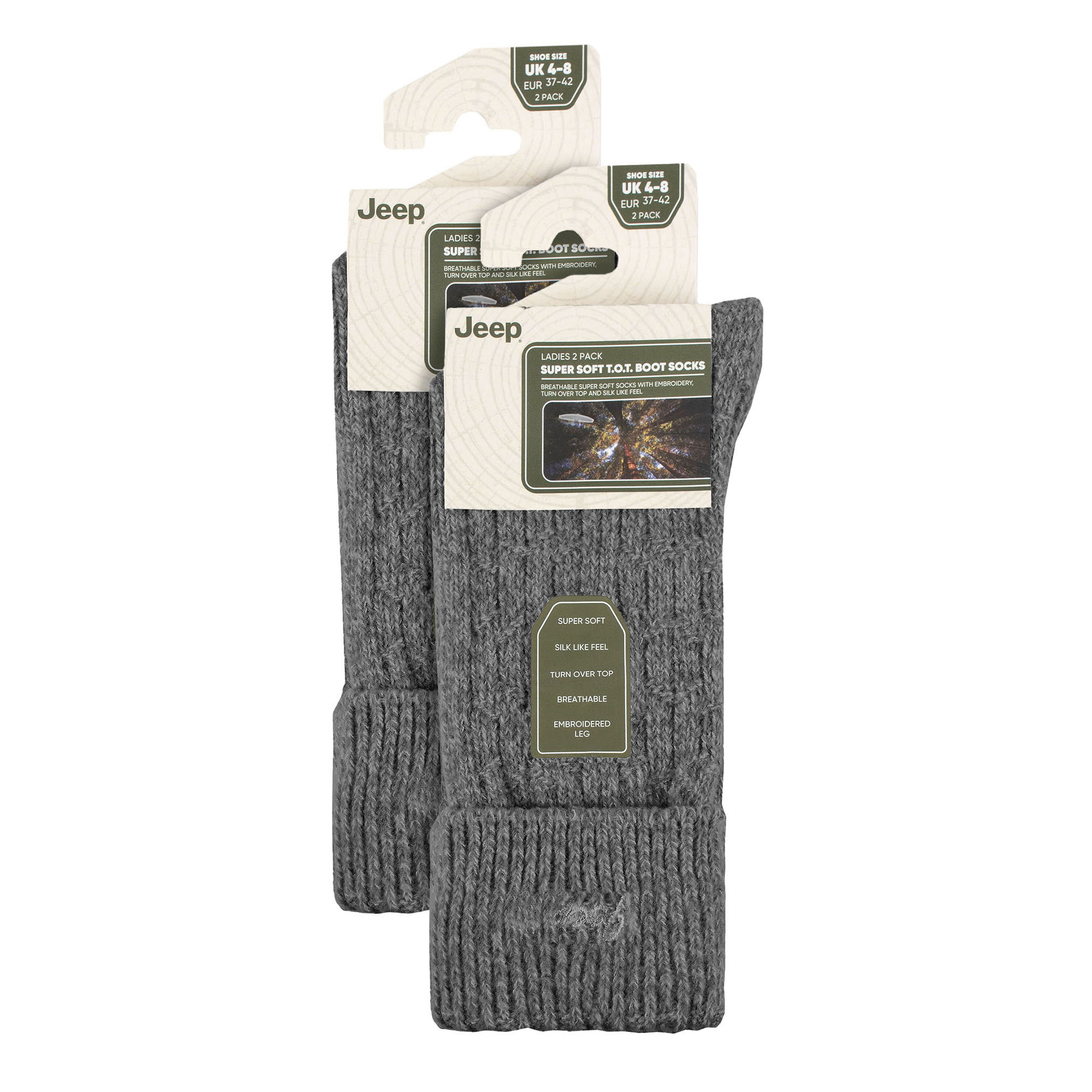 Black 4 Pack Super Soft Walking Boot Hiking Socks, Image 3 of 3