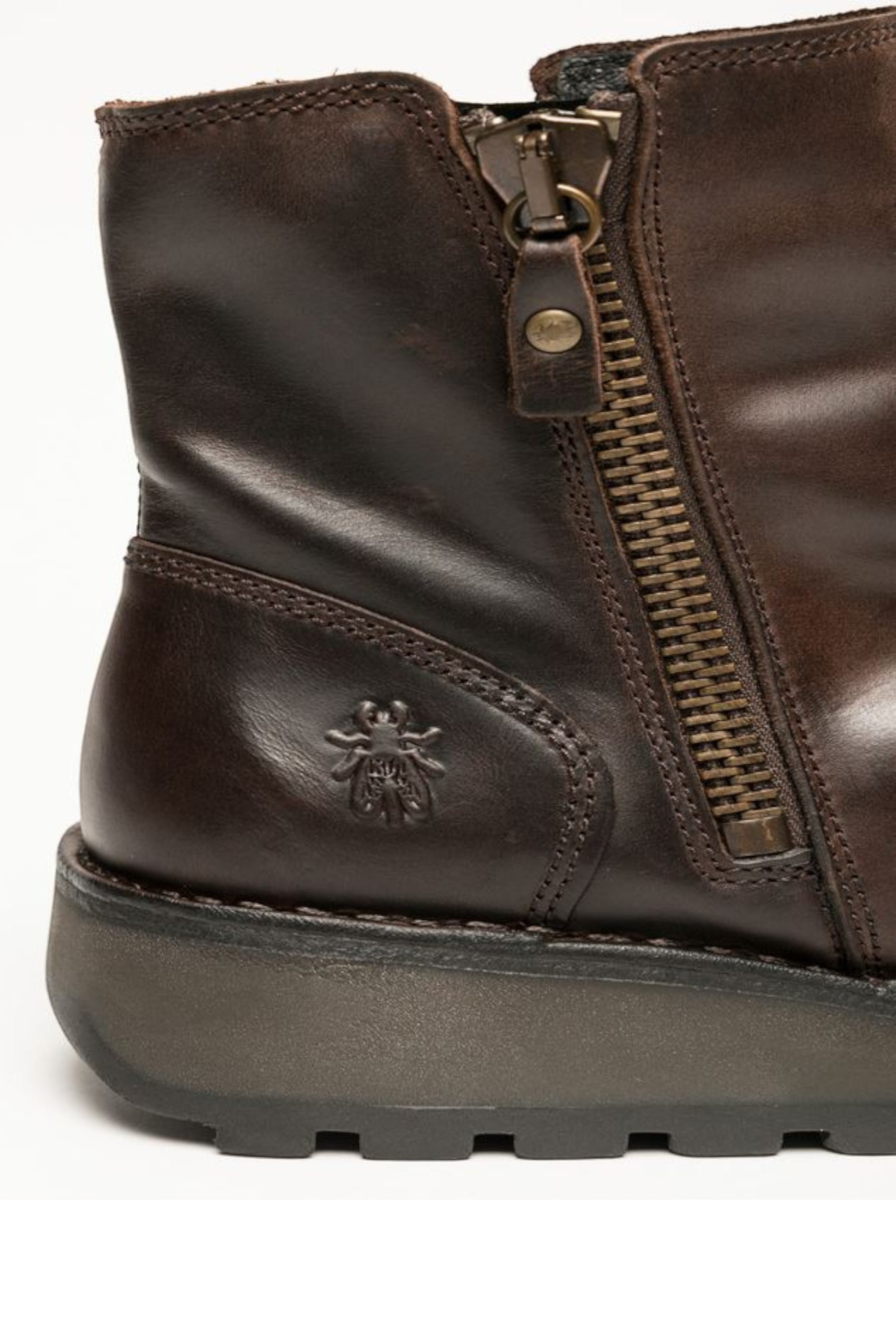 Brown Womens Leather Heel Ankle Boots - Mon944, Image 7 of 8