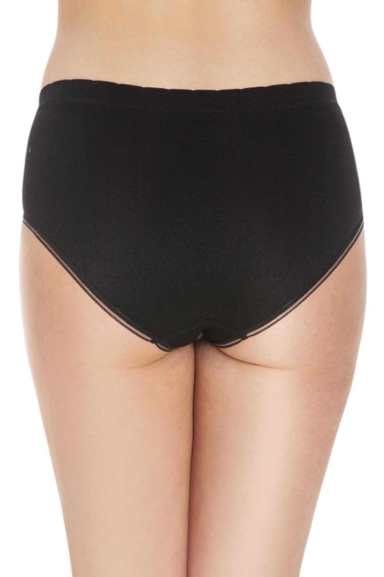 Black 3 Pack Seamless High Leg Briefs, Image 3 of 3