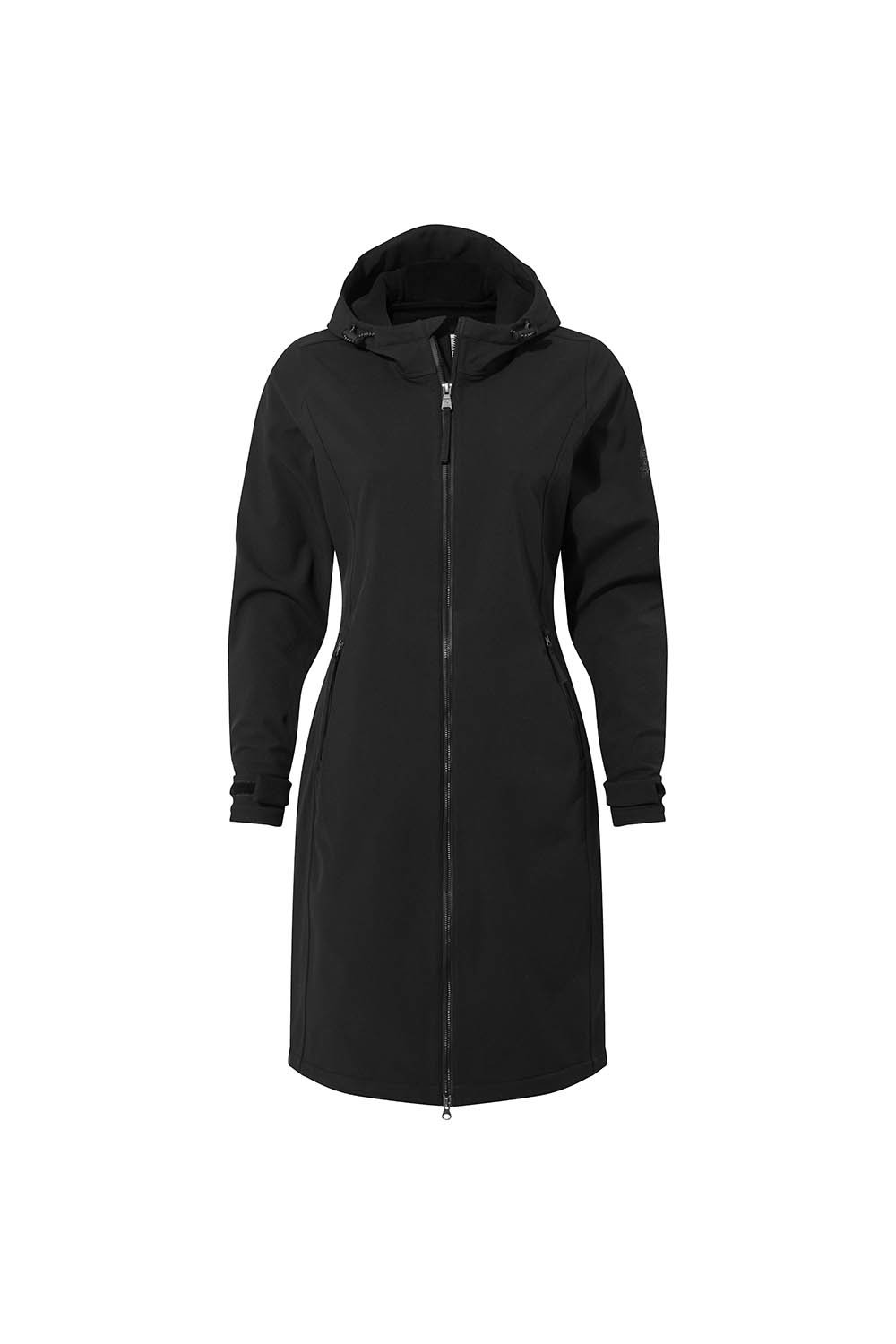 Black Enya Longline Waterproof Softshell Jacket, Image 6 of 6