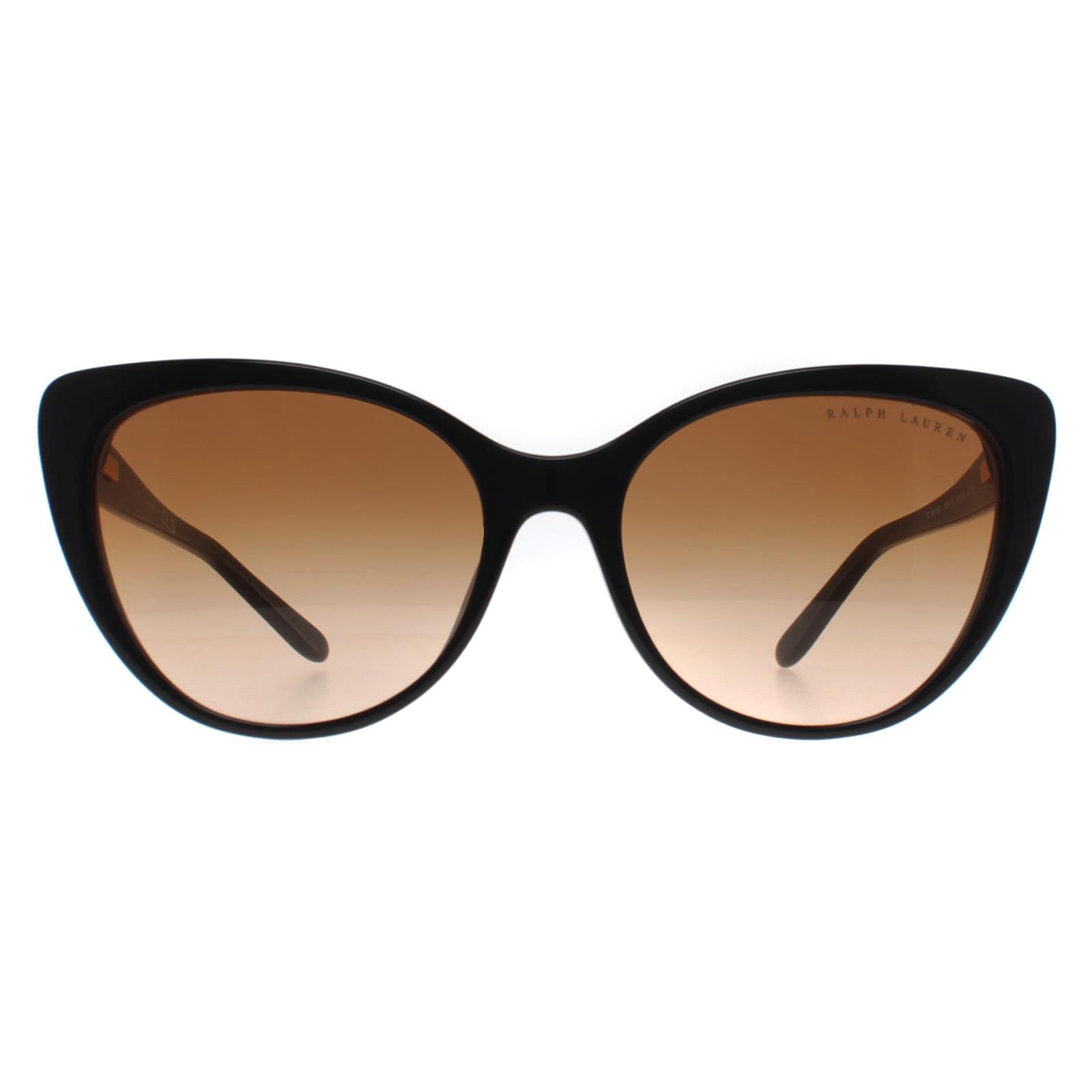 Black Ralph Lauren Black Cat Eye Shiny Black Brown Gradient RL8215BU, Image 1 of 4