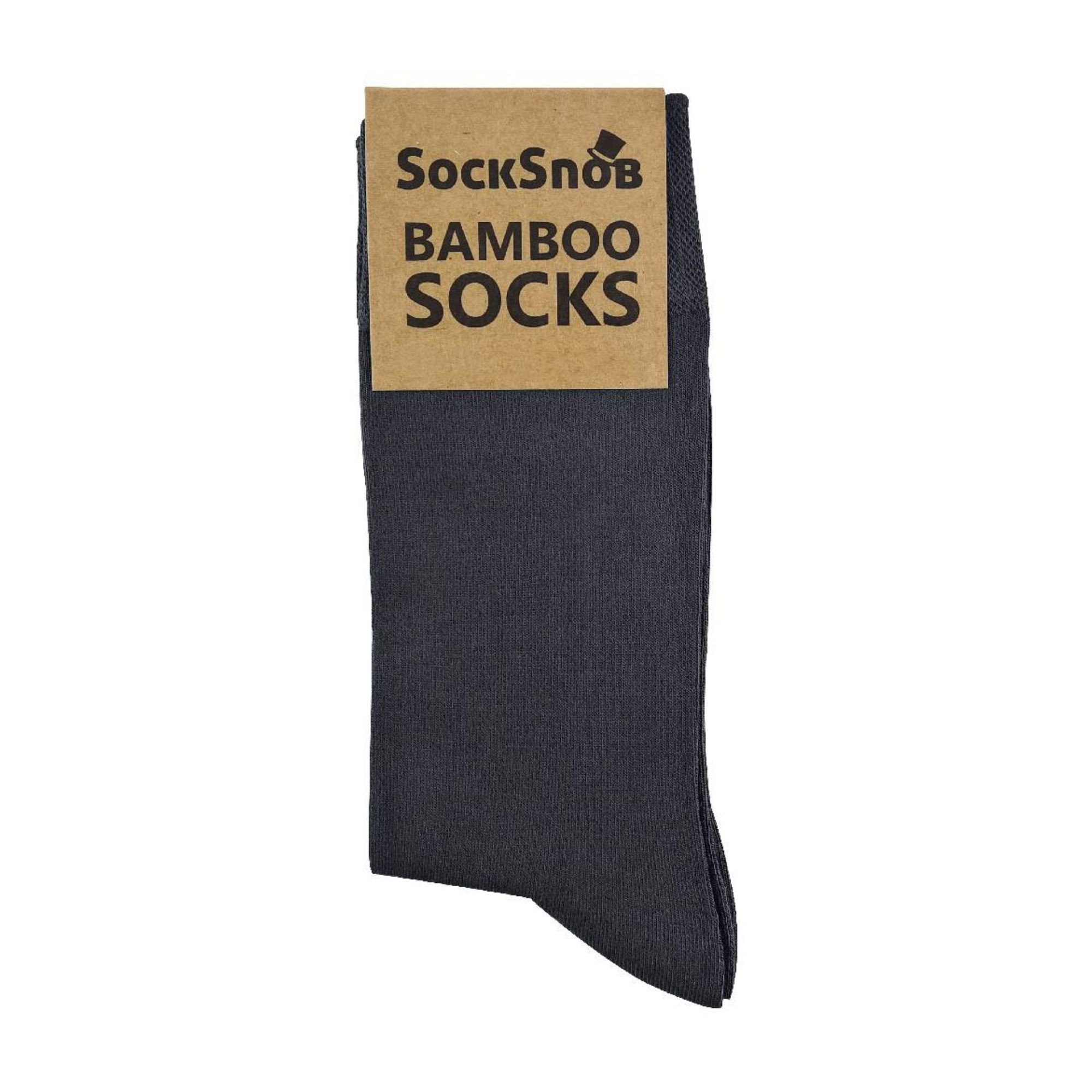 Grey 4 Pack Ladies Luxury Bamboo Crew Dress Socks, Image 4 of 4