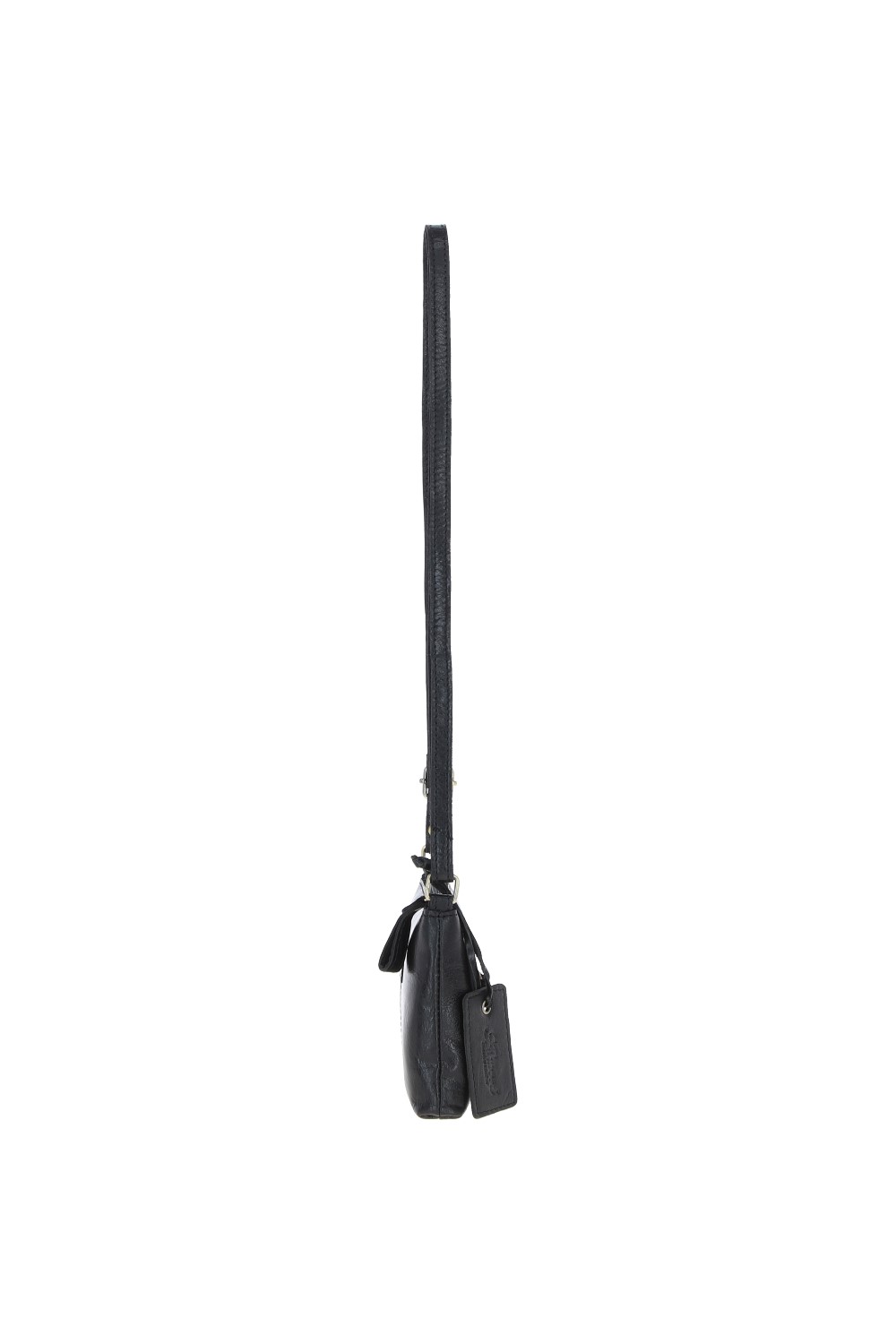 Black Genuine Leather Crossbody Bag, Image 6 of 6