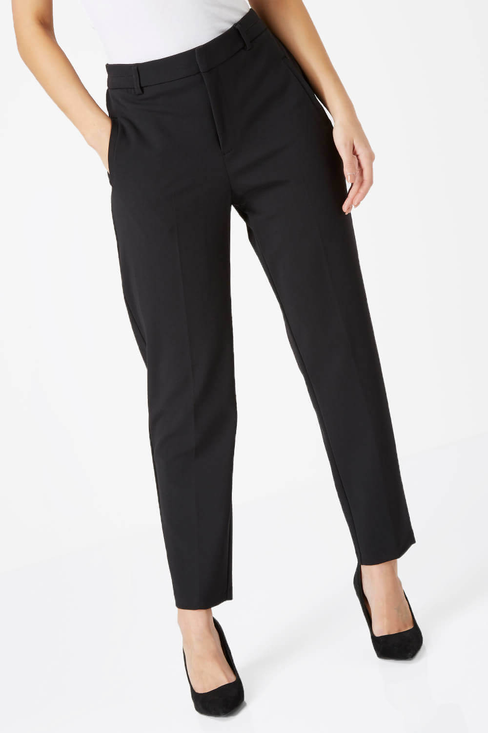 Black Tailored Straight Trouser, Image 1 of 5