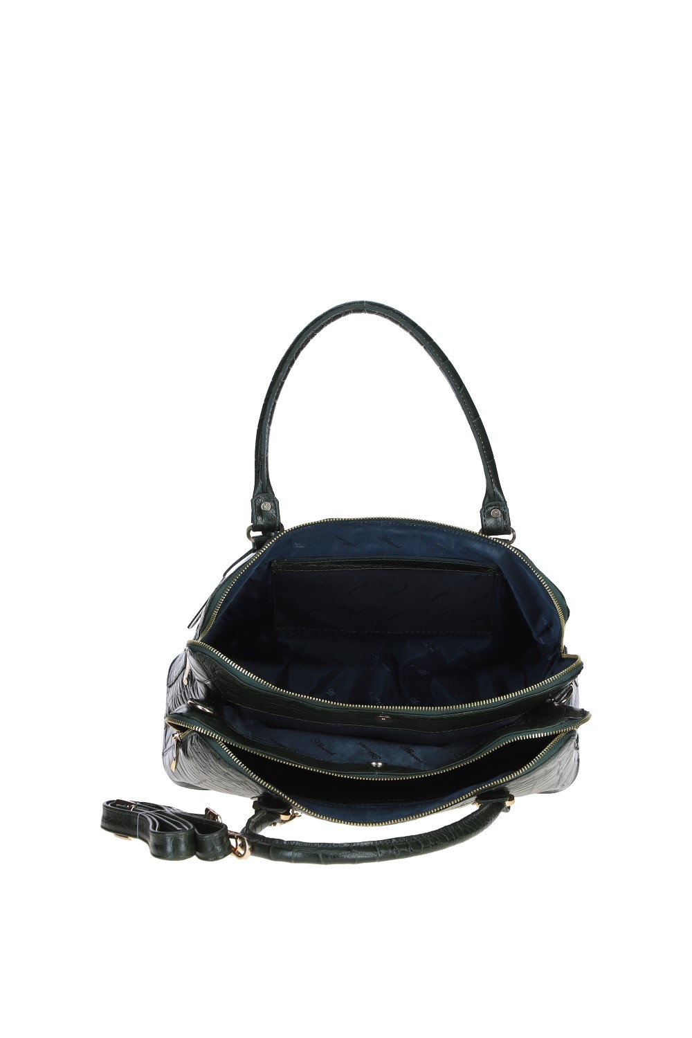Green Ashwood Leather Green Three Section Large Veggie Tanned Leather Bag, Image 4 of 4
