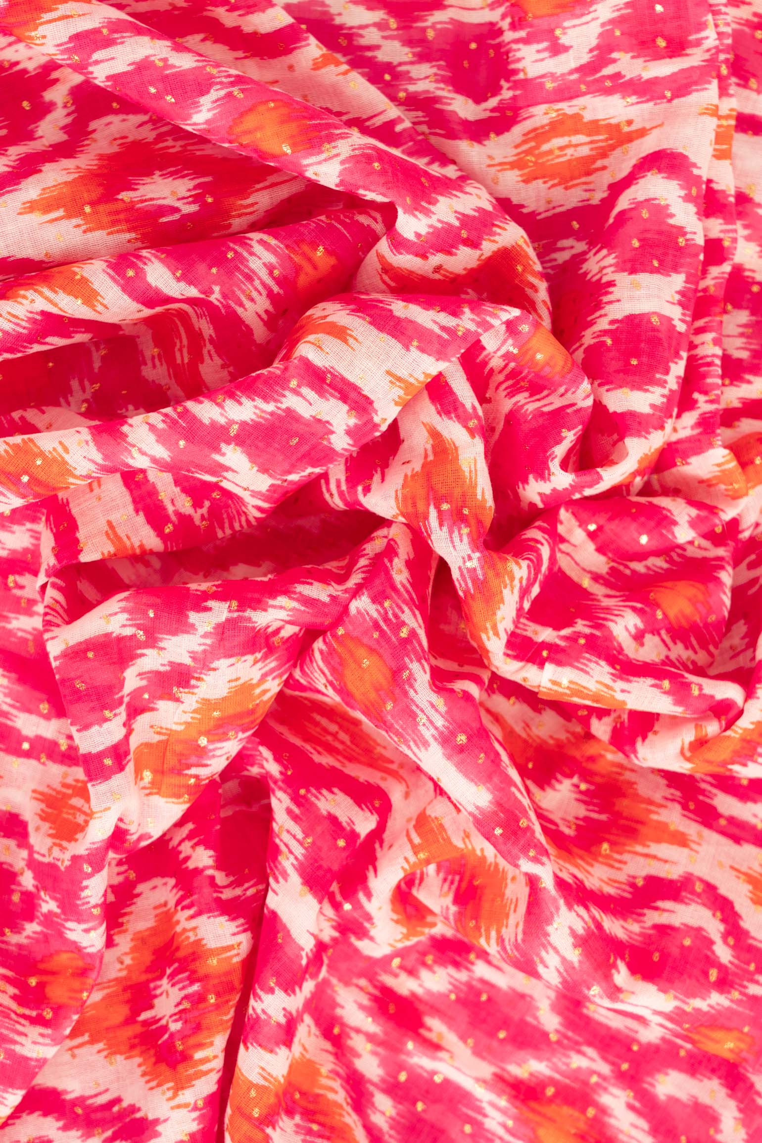 Pink Aztec Print Cotton Lightweight Scarf, Image 4 of 4