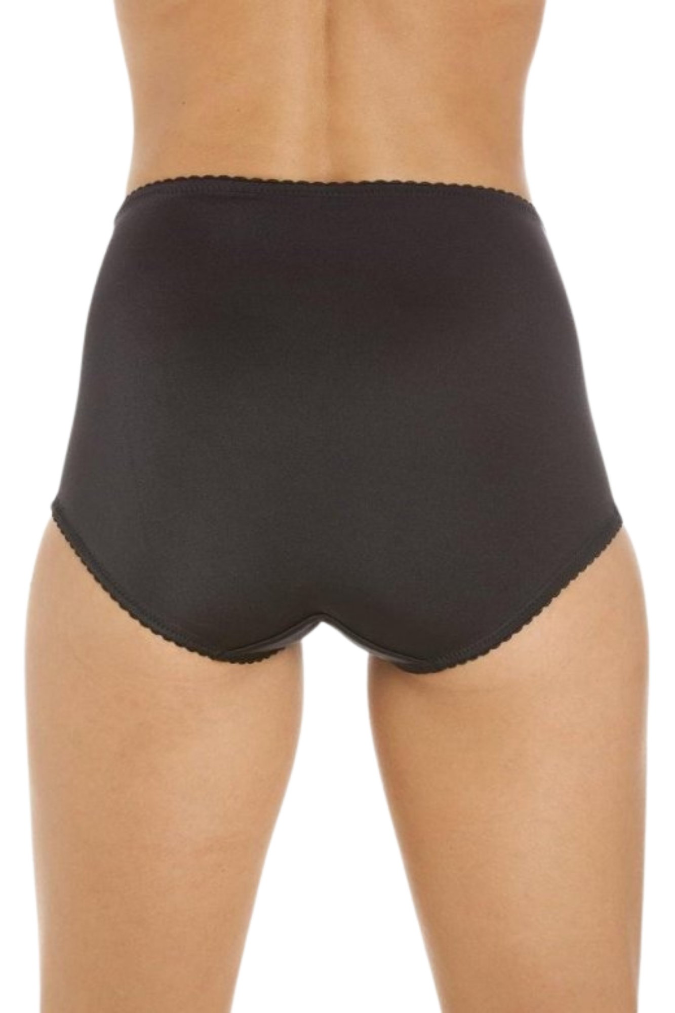 Black High Waist 2 Pack Control Briefs, Image 3 of 4