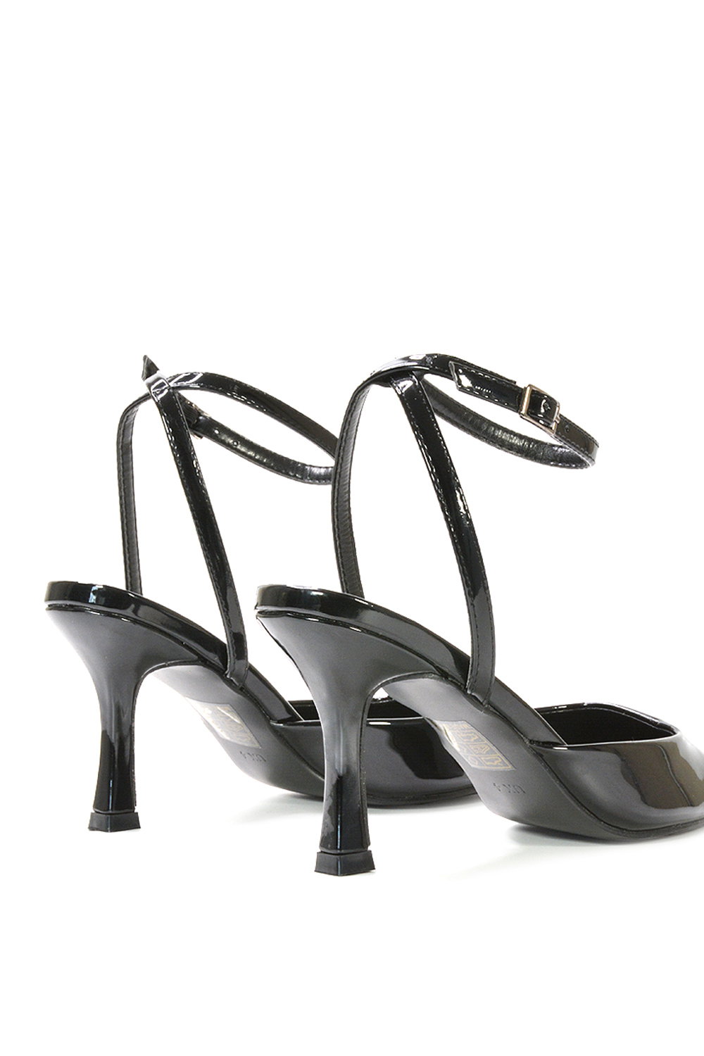 Black 'Tori' Pointed Toe Stiletto Heels With Ankle Strap, Image 5 of 6